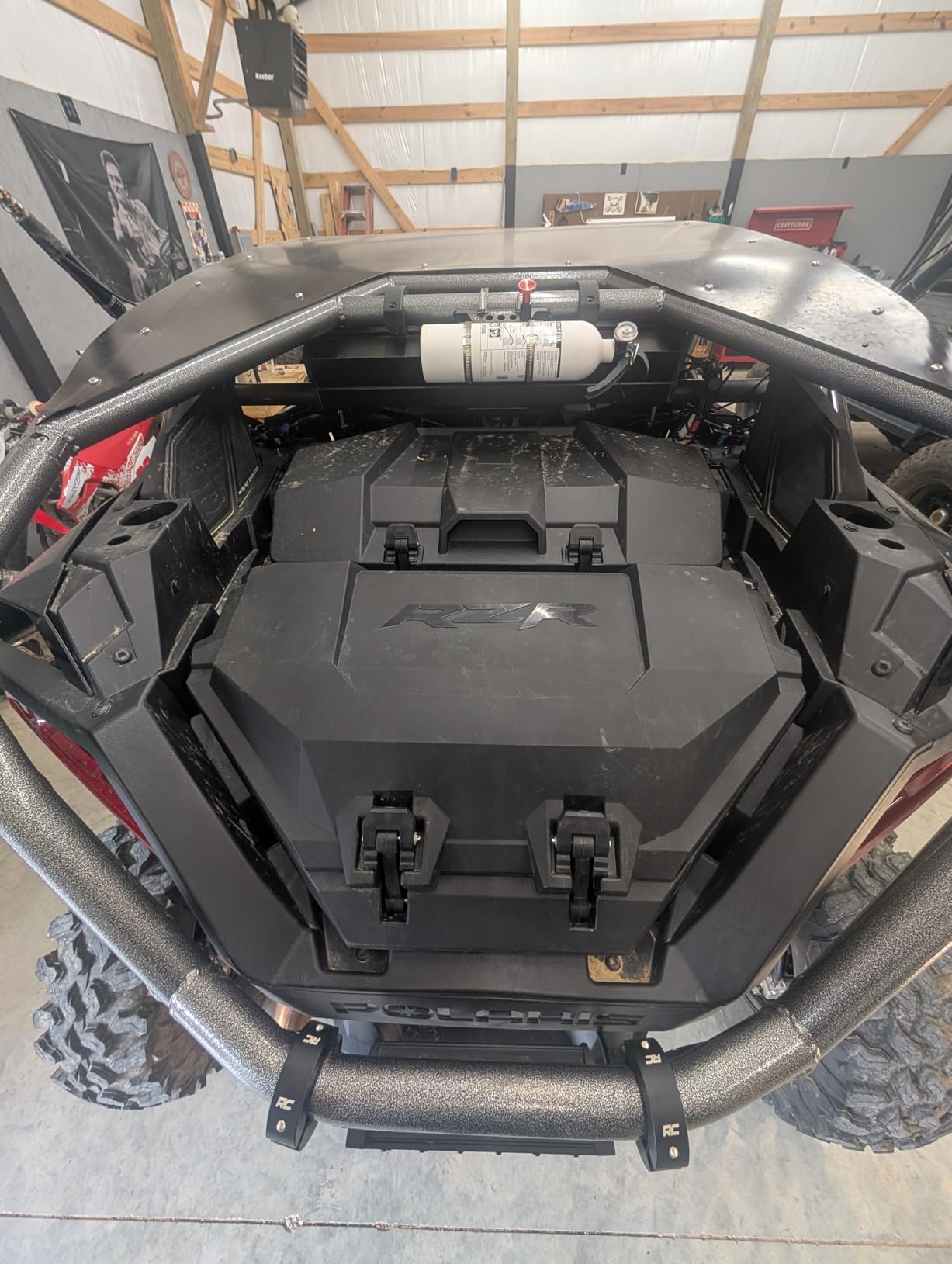 A & UTV PRO Lockable Front Cargo Storage Box, for 2009-2024 Polaris Sportsman Touring XP 1000 550 850,Waterproof 50 lb Capacity Lock & Ride Storage Bin Accessories,Replace OEM # 2877951 customer photo 2