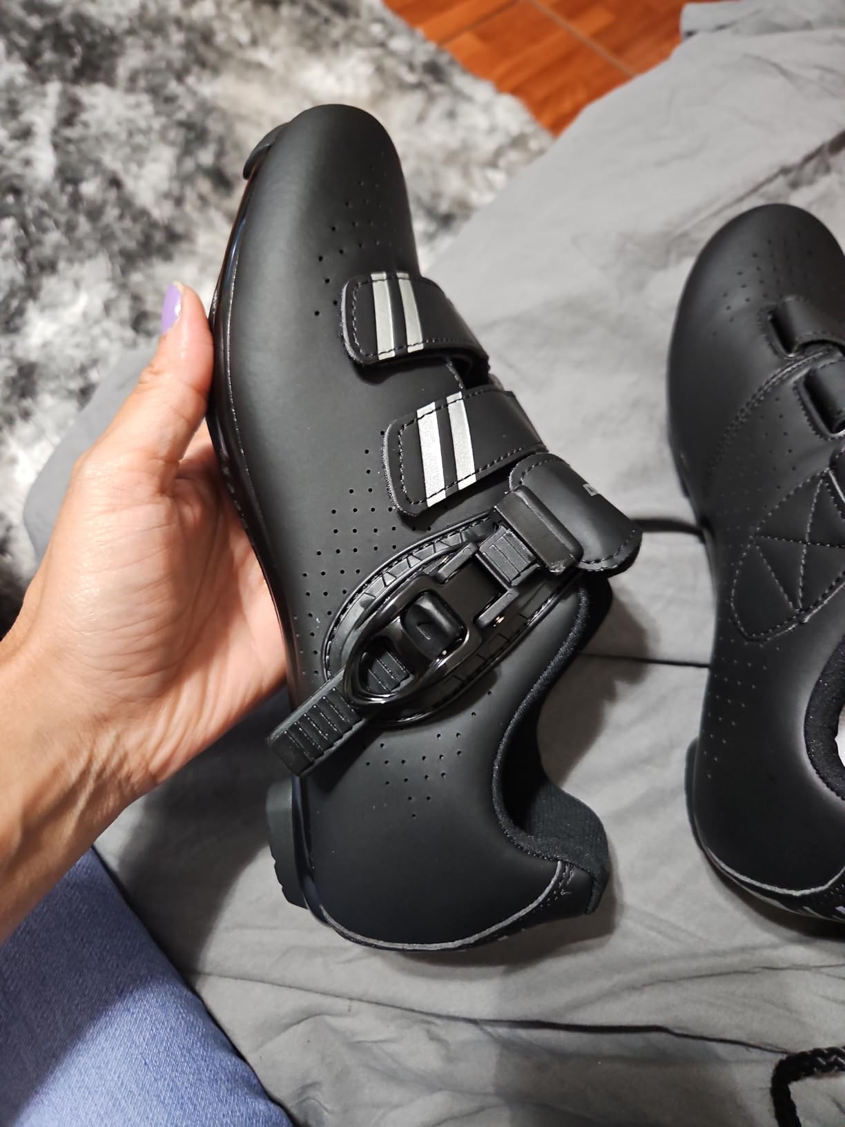 Kyedoo Mens Womens Cycling Shoes Compatible with Pelaton Road Bike customer photo 2