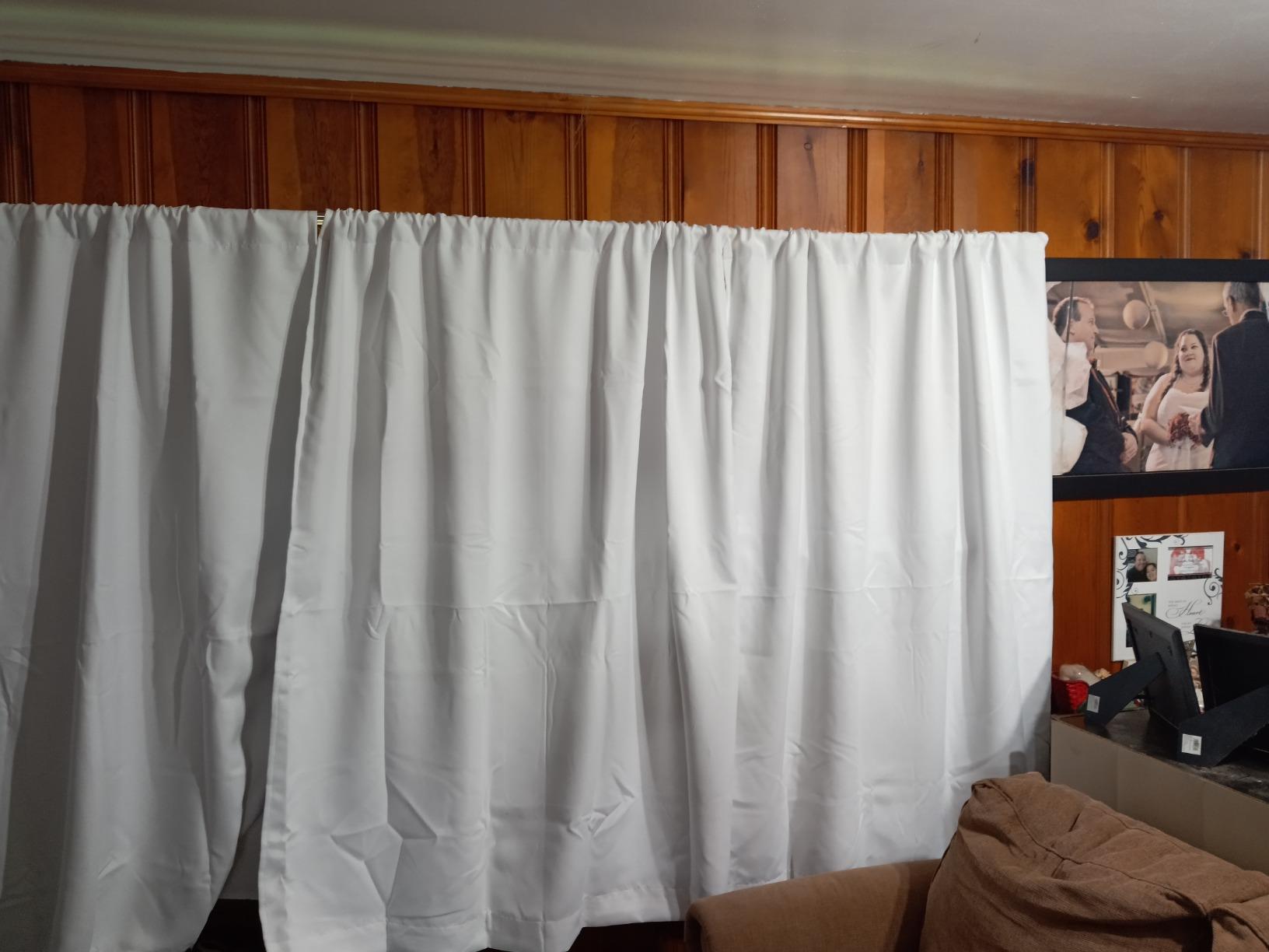 NICETOWN Thermal Insulated Curtains for Windows, Super Heavy-Duty Black Lined Blackout Curtains for Bedroom, Privacy Assured Window Treatment (White, Pack of 2, 62-inch W x 95-inch L) customer photo 1