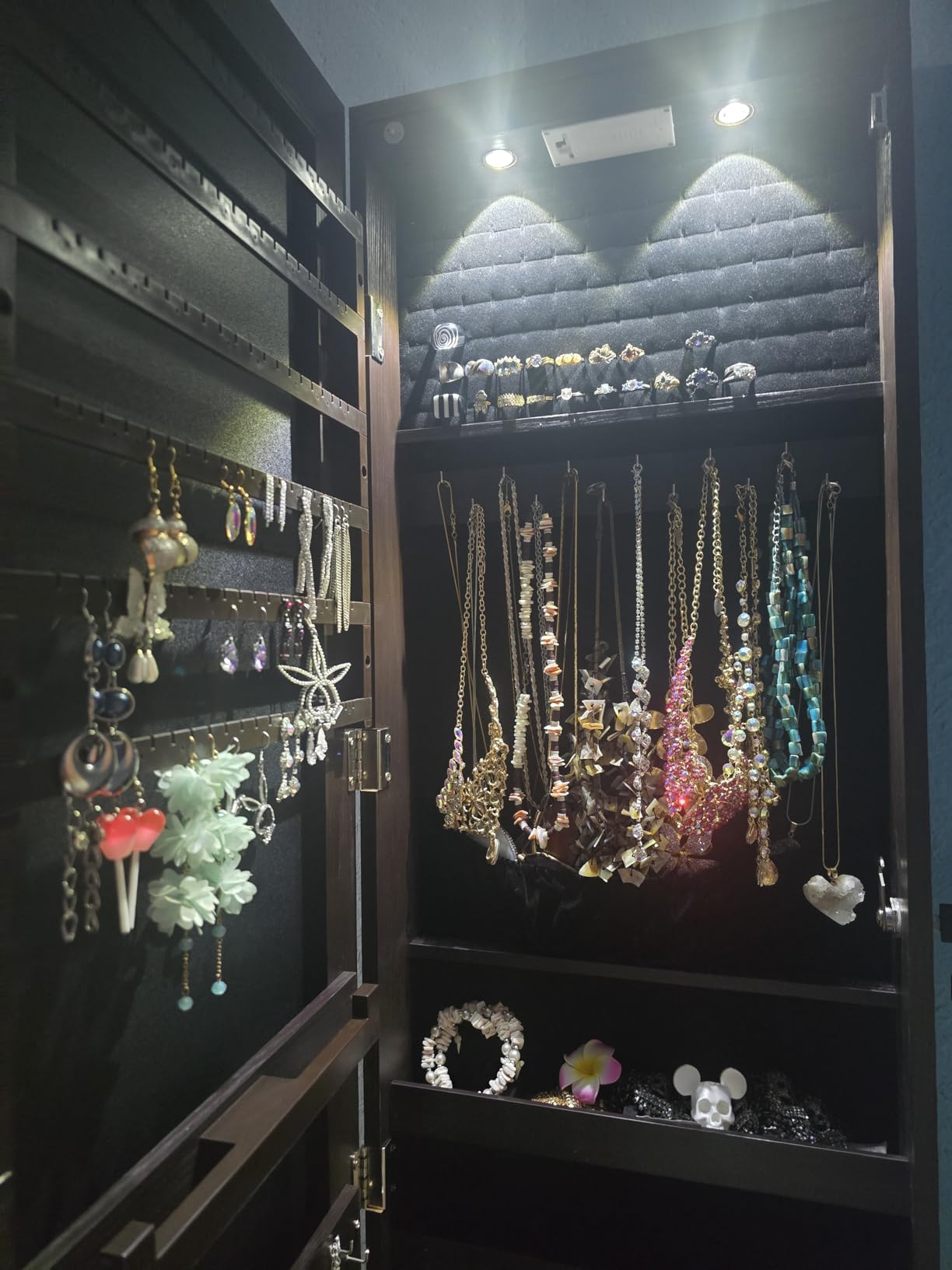 Giantex Wall Door Mounted Jewelry Armoire Cabinet with 47.5