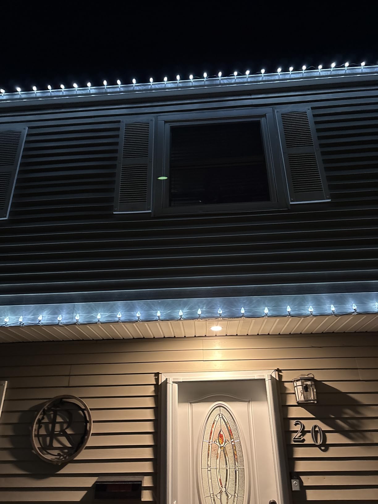 C9 Led Christmas String Lights 68Ft 100 LED with All in One Clips Outdoor Waterproof Strawberry Roof Lights, Commercial Grade Extendable for Indoor Outside Roofline Home Xmas Decoration, Warm White customer photo 1