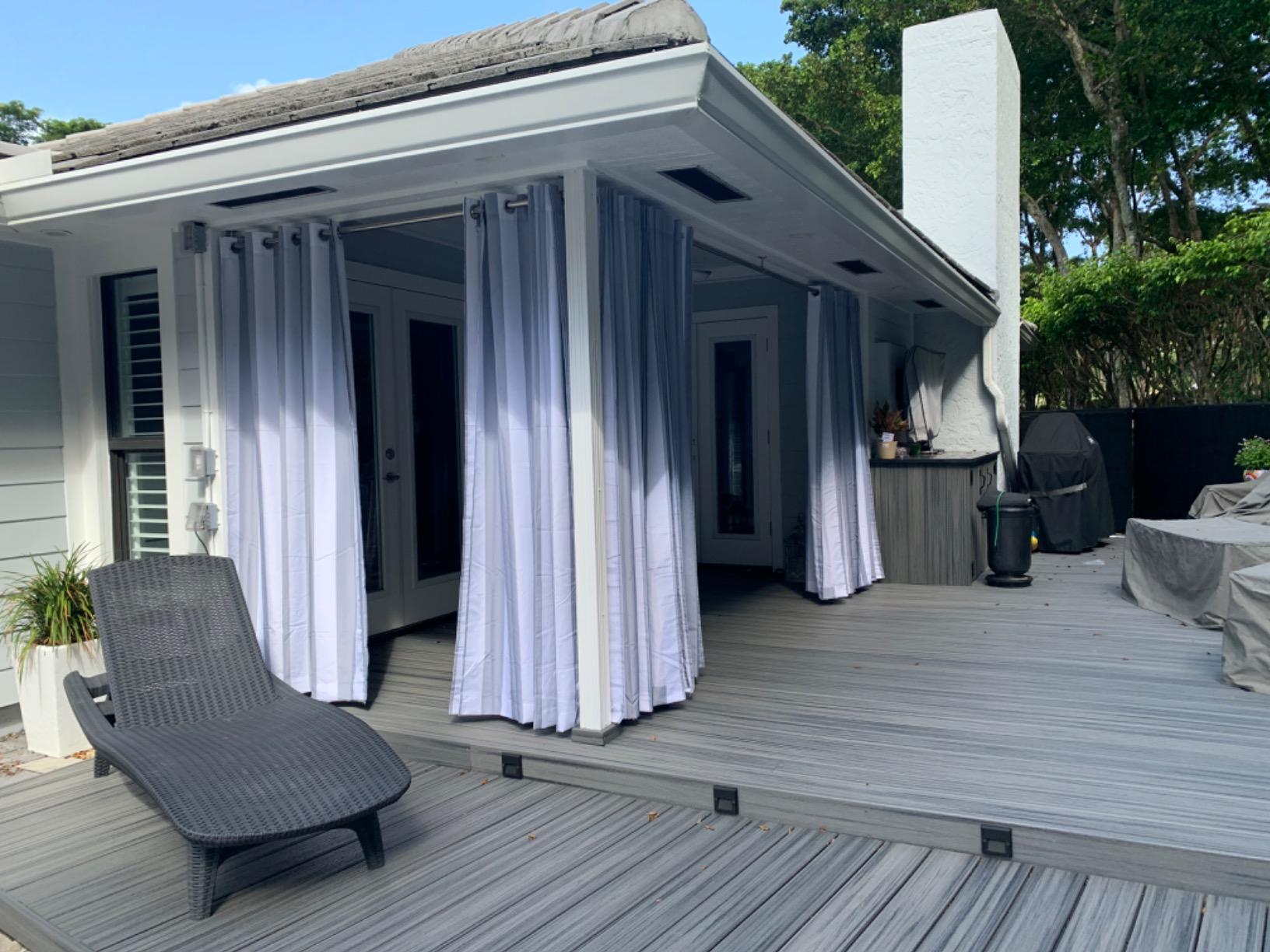 Sun Zero Valencia 2-Pack Cabana Stripe Indoor/Outdoor UV Protectant Energy Efficient Grommet Curtain Panel Pair customer photo 1