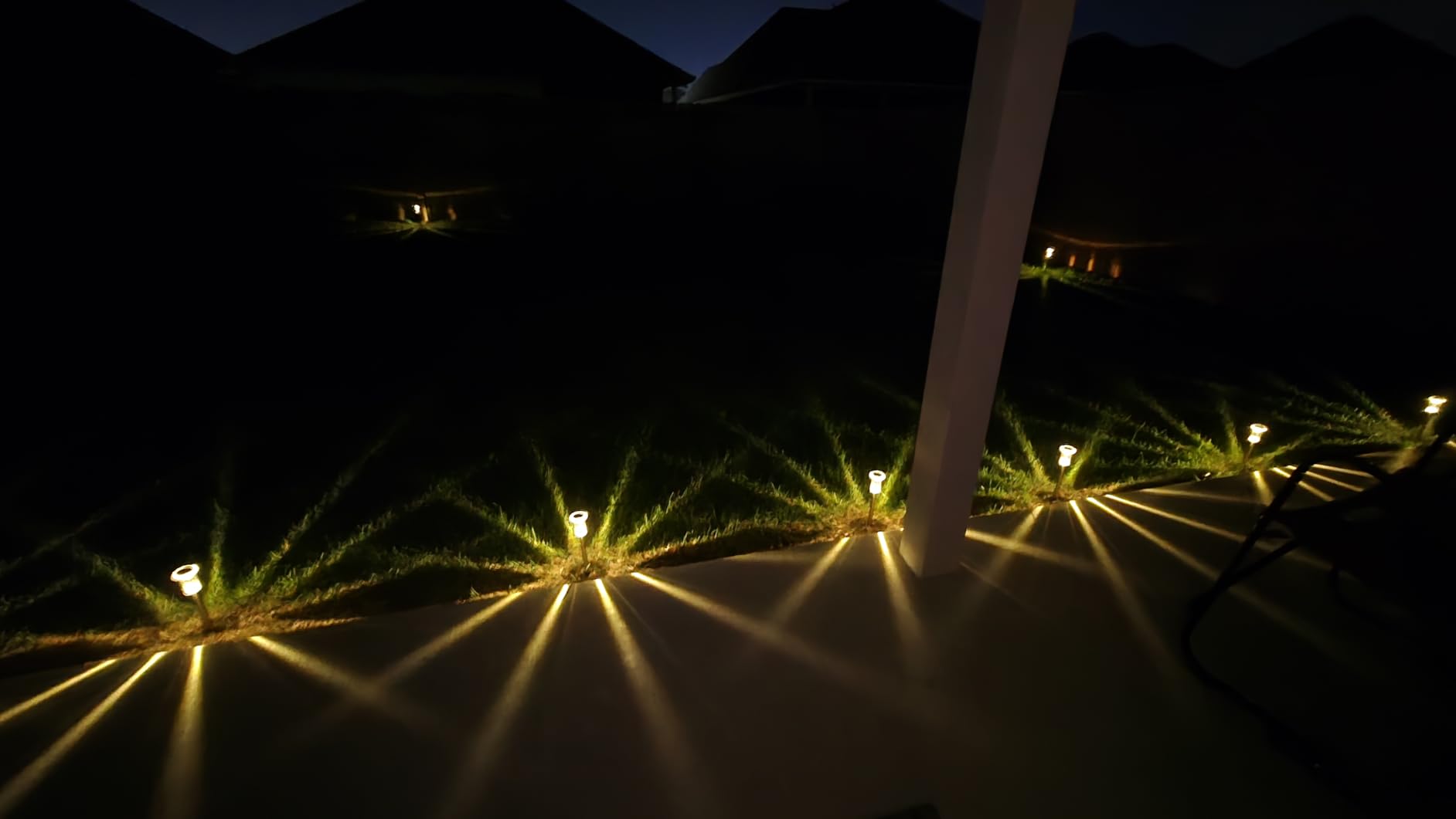 10 Pack Solar Pathway Lights Outdoor Waterproof, Cool White LED customer photo 1