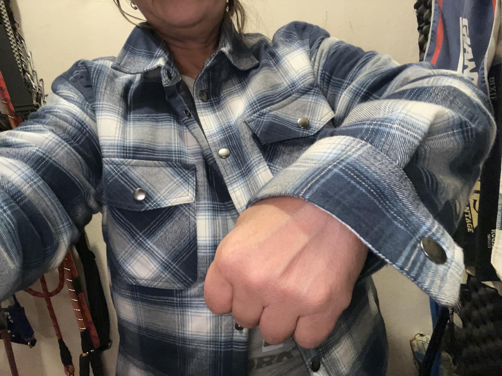 MAGCOMSEN Men's Flannel Shirts Long Sleeve Quilted Lined Warm Winter Coat customer photo 2