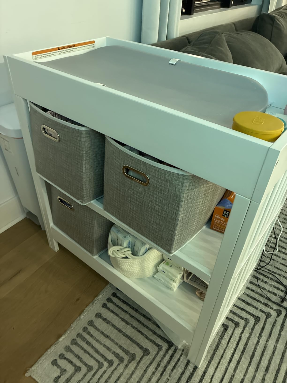 Graco Teddi Changing Table with Water-Resistant Changing Pad, Driftwood customer photo 2