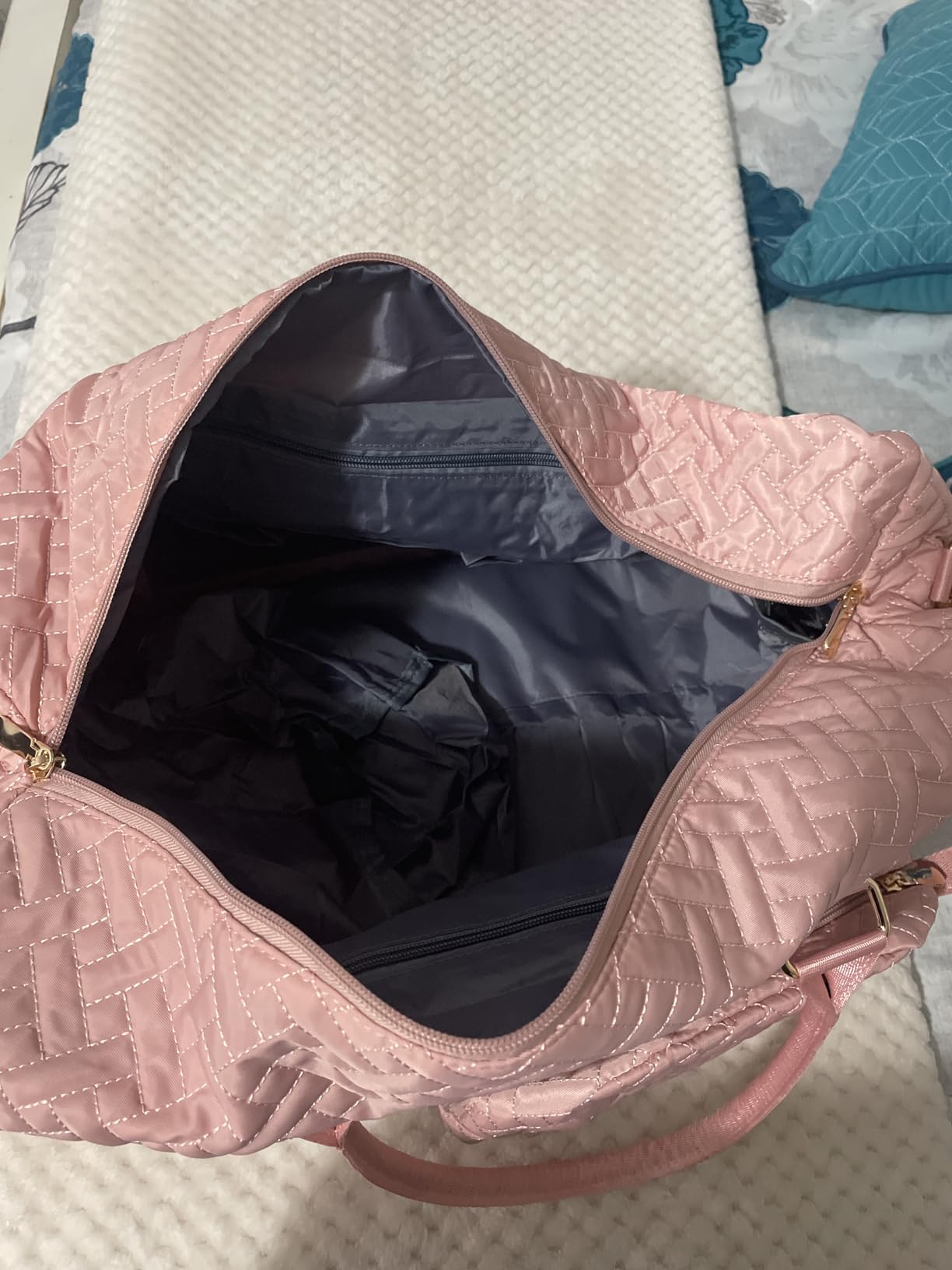 Duffle Bag for Travel, Weekender Bag with Shoe Compartment, Carry On Overnight Bag for Women with Toiletry Bag, 50L Gym Bag with Wet Pocket, Hospital Bags for Labor and Delivery Pink customer photo 1