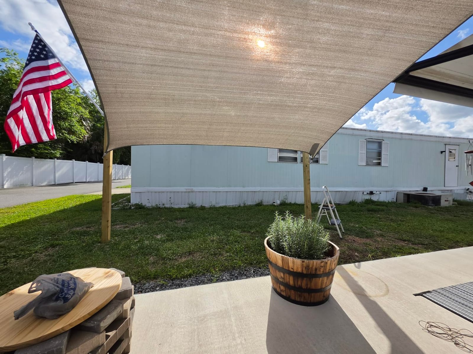 GORILLA GRIP Heavy Duty Sun Shade Sail for Outdoor Patio, 6x10 FT, Sand customer photo 1