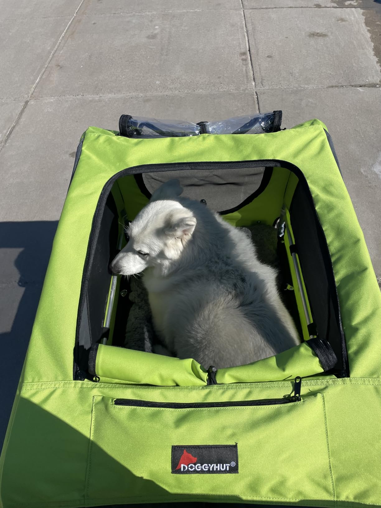 DOGGYHUT® Premium X Large Pet Bike Trailer Up to 100 lbs (Gray) customer photo 2