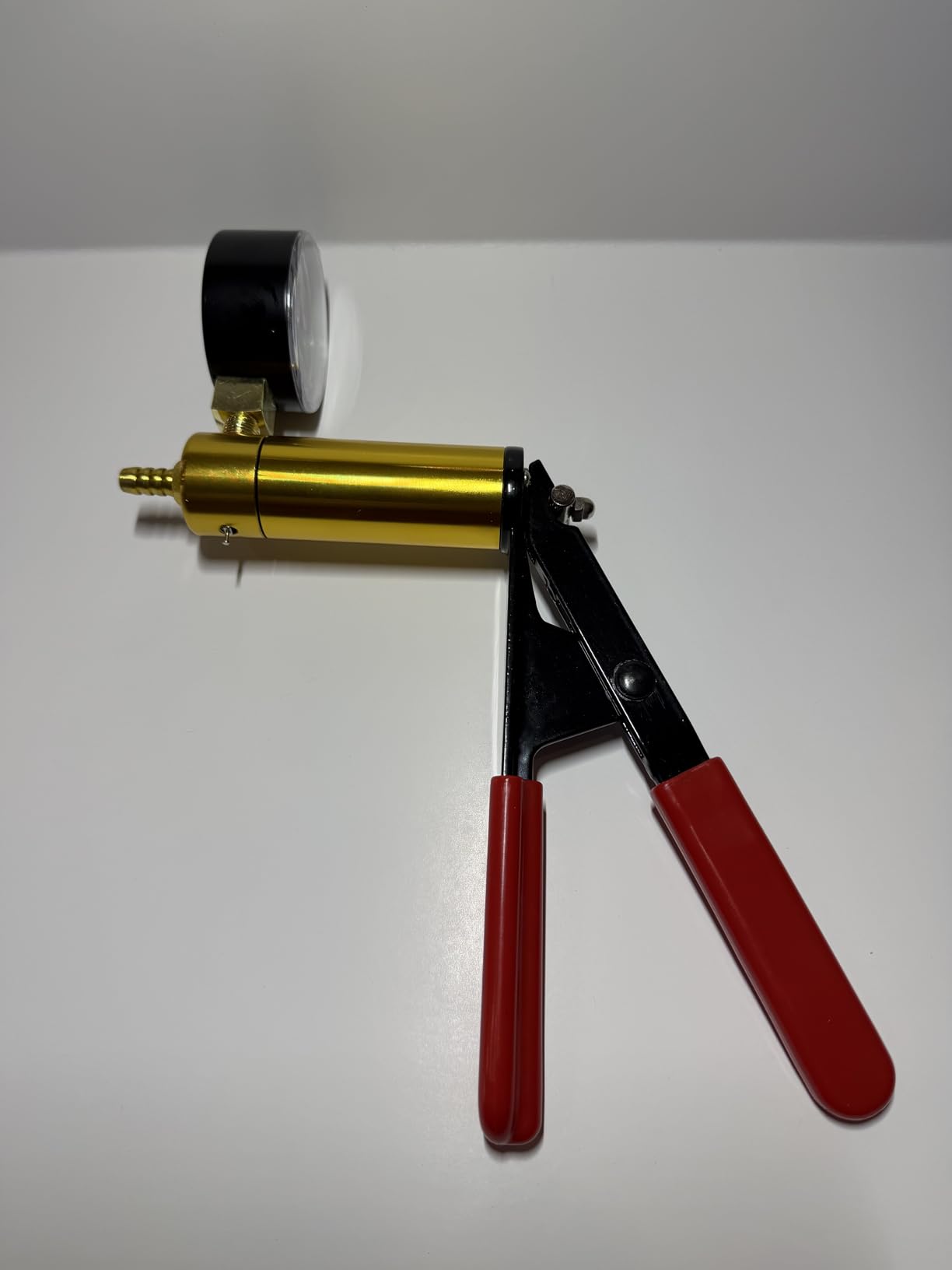 2 in 1 Brake Bleeder Kit with Hand Vacuum Pump with Gauge Adapters Automotive Brake Fluid Bleeding Set with Protected Case for Car Truck (Red) customer photo 2