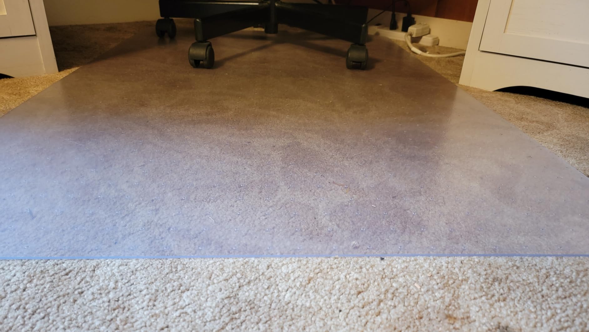 GORILLA GRIP Office Chair Mat for Carpet Floors, Heavy Duty, 29x47 Clear | Easy Glide Slip Resistant Mats Under Desk, Carpeted Floor Protector for Work and Gaming Rolling Chairs, Computer Accessories customer photo 1