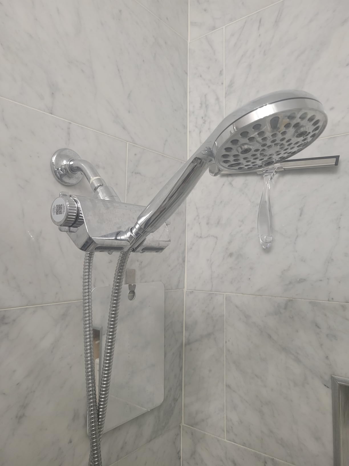 MakeFit Filtered Shower Head with Handheld Combo - Dual 2-in-1 Spa System with Massage Shower and 10 Modes Hand Held Shower High Pressure with Built in Power Wash Mode (Chrome) customer photo 1
