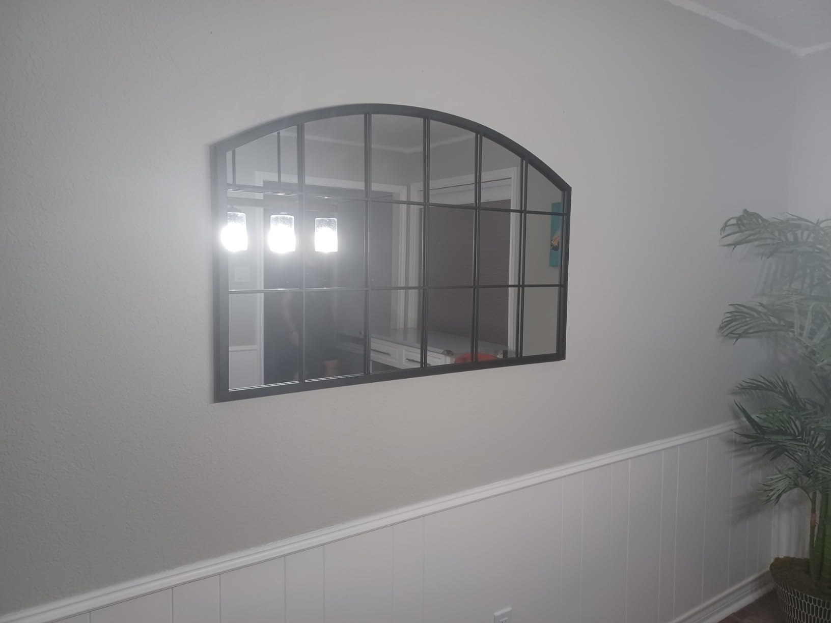 WAMIRRO Wide Window Pane Black Mirror, 28