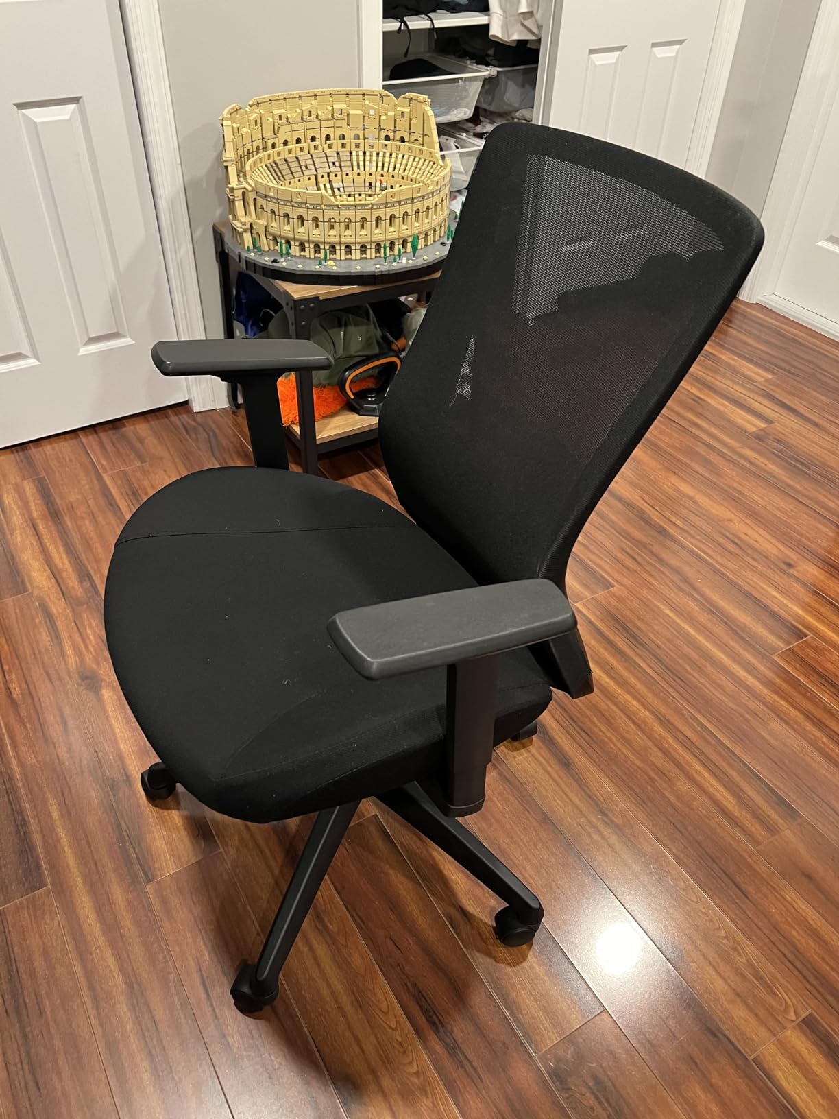 Big and Tall Home Office Desk Chair 400lb Capacity for Heavy People, Ergonomic Wide Mesh Desk Chair with Stepless Recline & Lock, 5.5