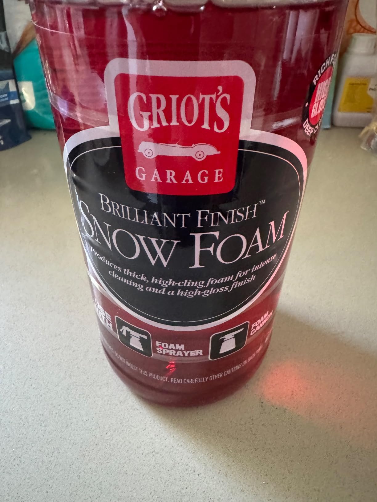 Griot's Garage Brilliant Finish Snow Foam, Foaming Car Wash Soap for Deep Cleaning and Glossy Shine, Use with Foam Cannons or Foaming Sprayers, 10848, 48oz customer photo 1