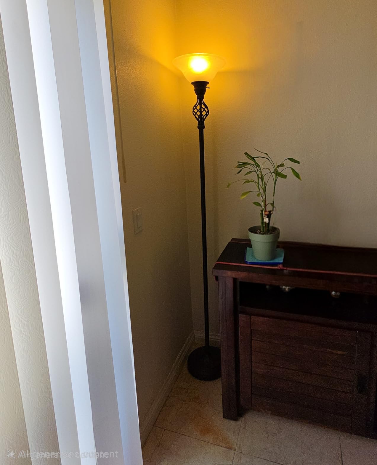 GyroVu Torchiere Floor Lamp for Living Room, LED Standing Reading Light customer photo 2