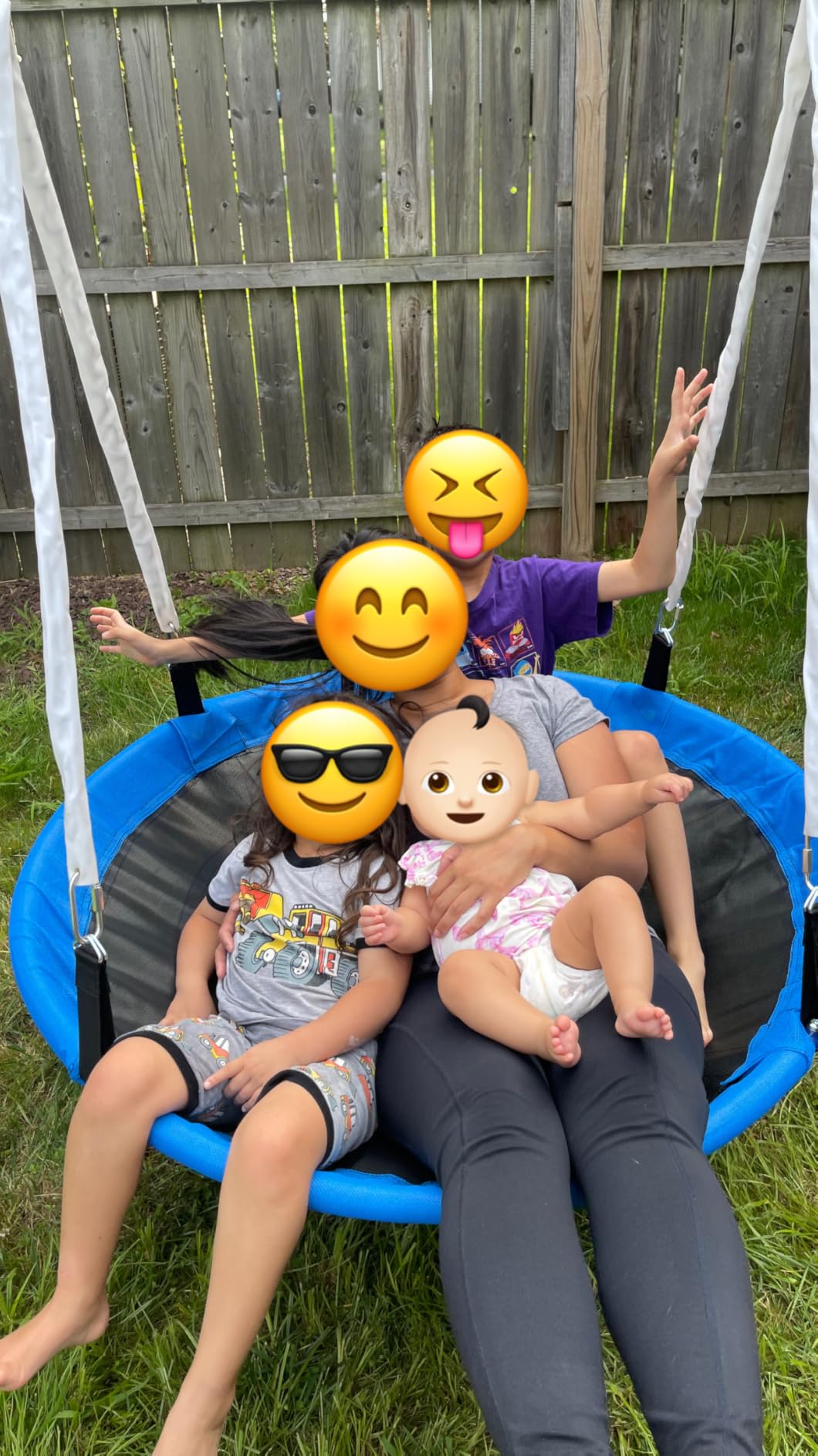 2 Seat Kids Small Swing Sets for Backyard, Outdoor Kids Play Equipment customer photo 2