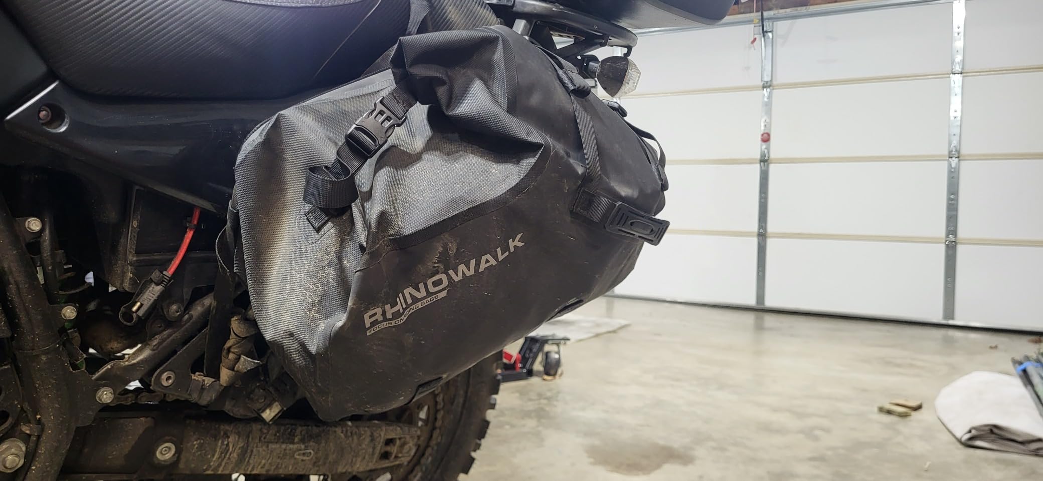 Rhinowalk Motorcycle Saddlebags 48L(24L*2) Waterproof Motorbike Side Bags, Travel Luggage Panniers with Shoulder Strap for Adventure & Sport Motorcycle Racks, 1 Pair customer photo 1