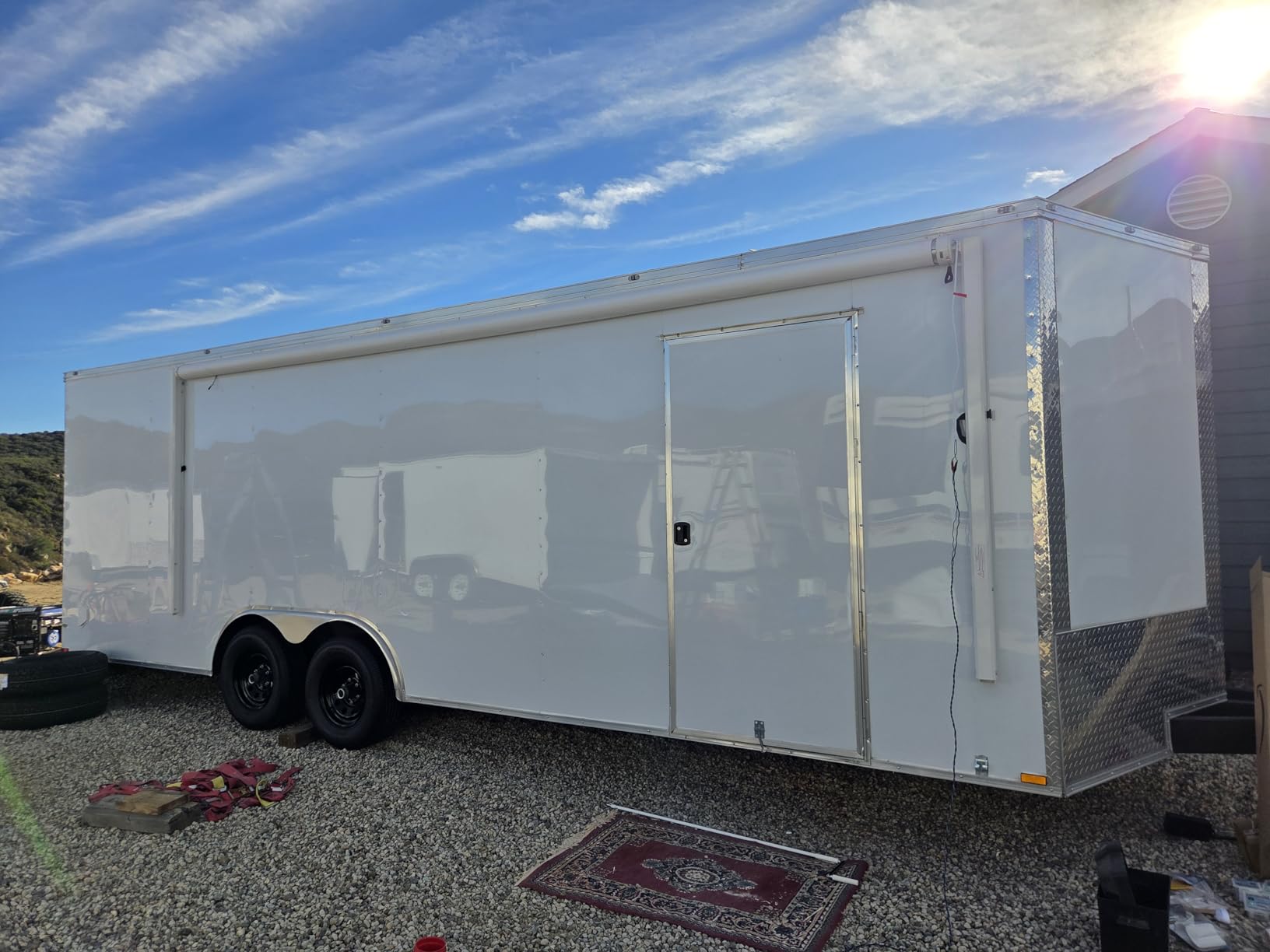 YESCAMP Motorized RV Awning Complete Kit Retractable Electric Camper Awning for RV,Trailers,5th Wheel,Toy Haulers,Motohome RV Trailer Awning for Camper or Home(20Ft,Black Frame,Grey Fade) customer photo 1