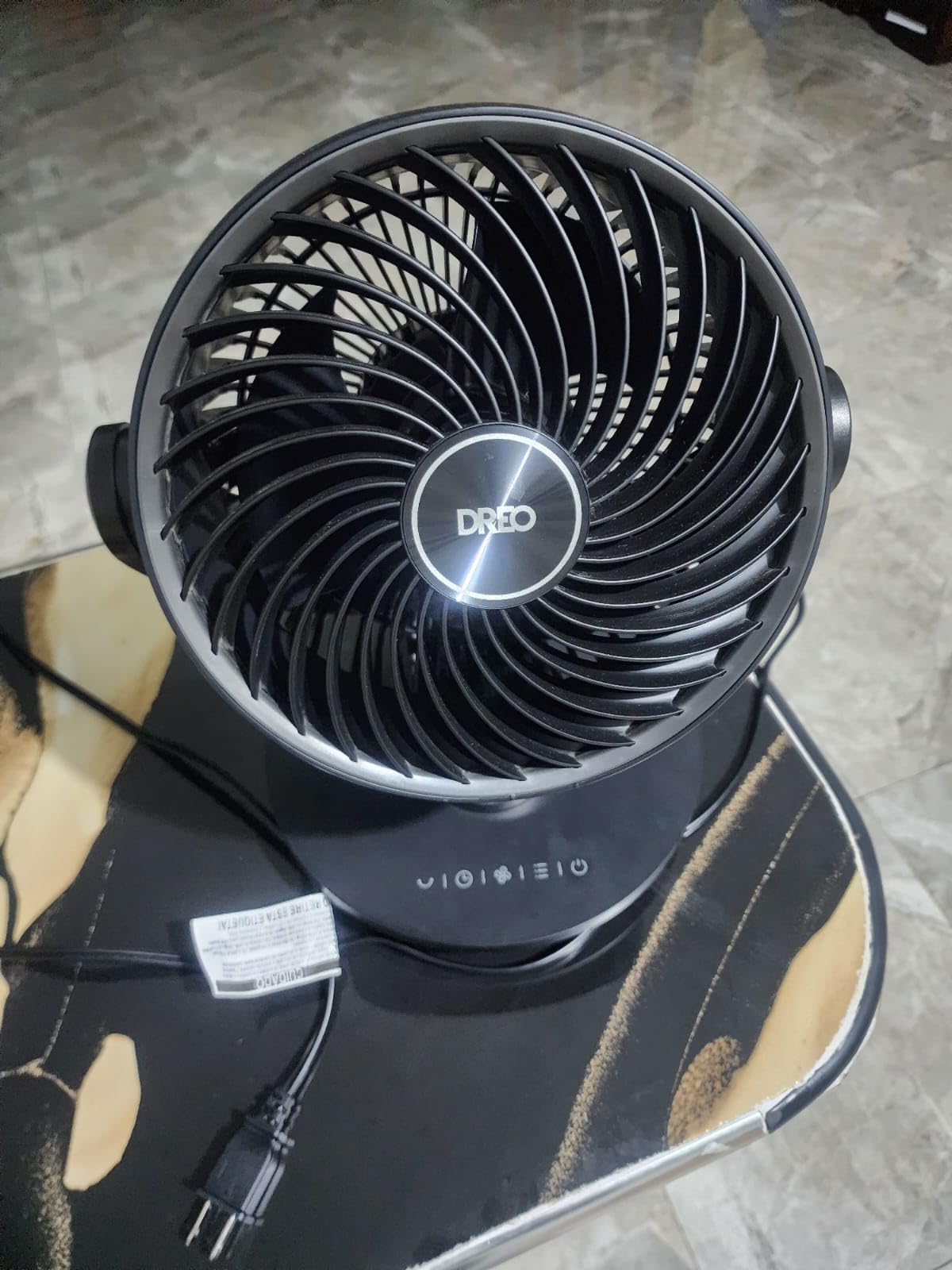 DREO Fan for Bedroom, 13-Inch Oscillating Table Air Circulator Fan for Whole Room, 120° Tilt Adjustment, 25dB Ultra-Quiet, 75ft Powerful Airflow, 4 Speeds Desk Fans with Remote for Home, Office customer photo 2