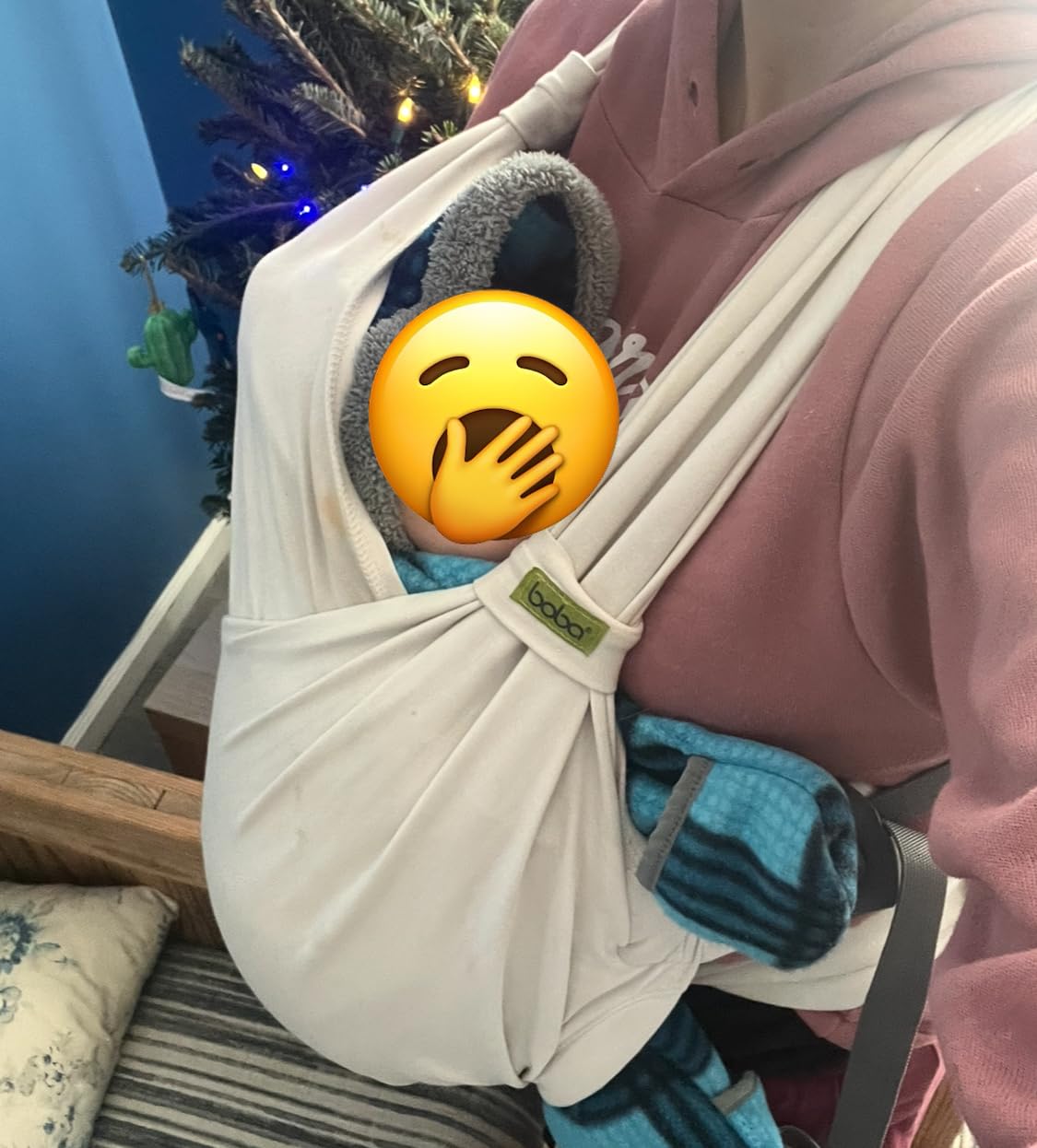 Boba Bliss Pre-Wrapped Baby Wrap Carrier, Newborn Sling, Gray customer photo 1