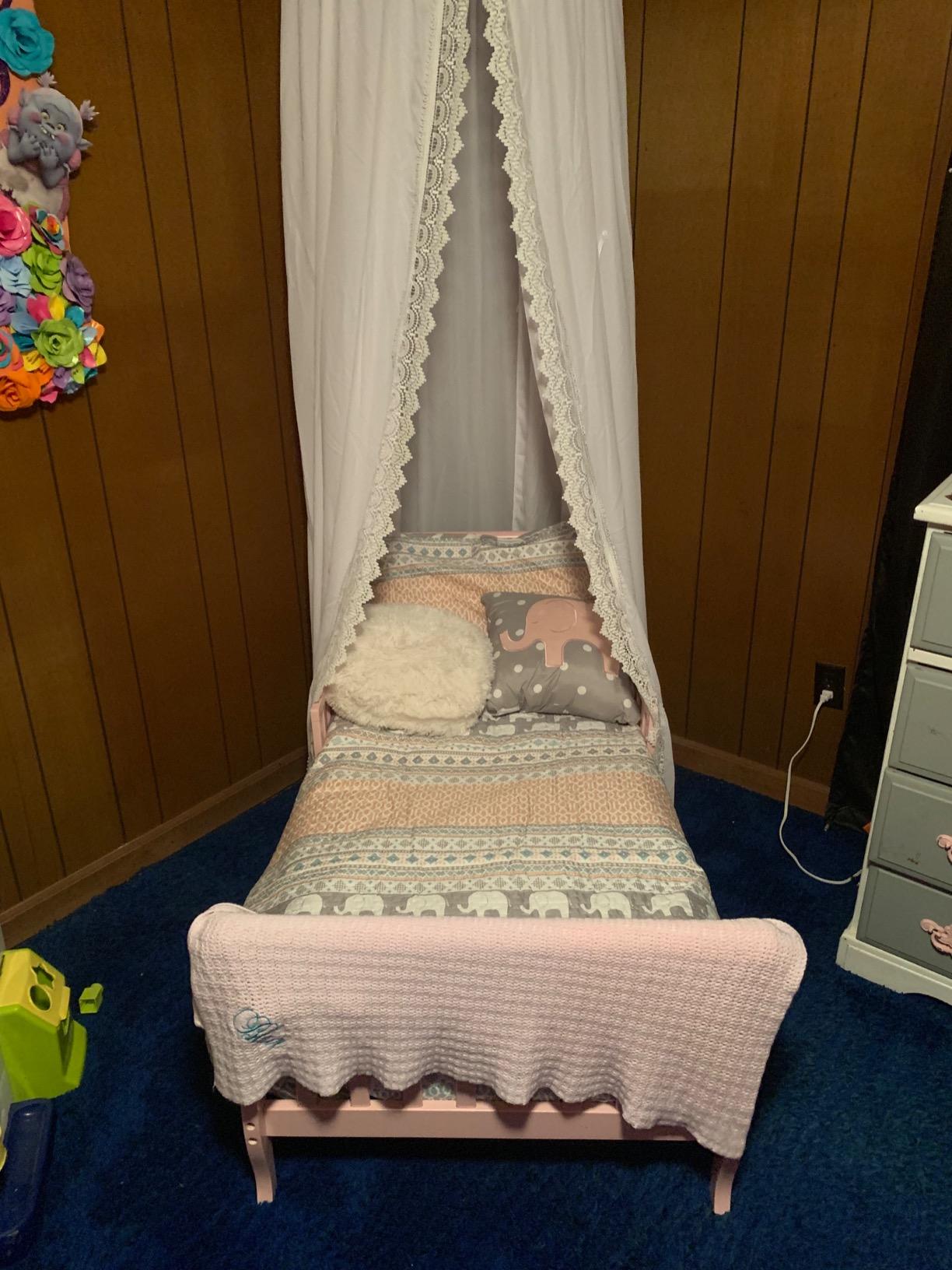 Dream On Me Holland Toddler Bed, Low-to-Floor Platform, White customer photo 2