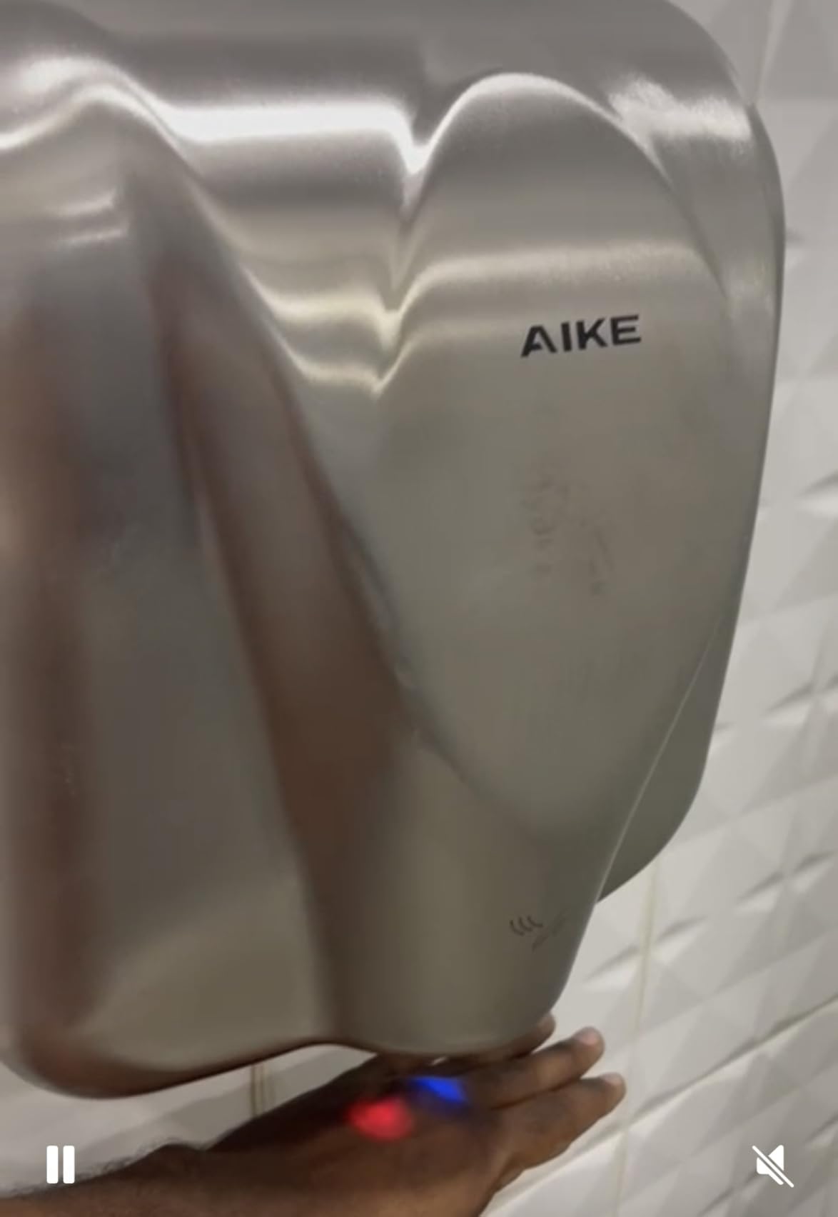 AIKE Elephant Power Hand Dryer for Commercial Bathroom Brushed, Model AK2812 | 15S Fast Dry Heavy Duty High Speed Design, Plug-in Easy Install and Hardwiring Friendly, Stainless Steel Model AK2812 customer photo 1