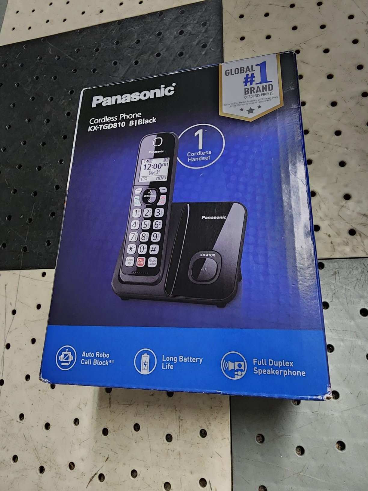 Panasonic Cordless Phone with Advanced Call Block, Bilingual Caller ID, Easy to Read Large High-Contrast Display, Expandable System with 1 Handset, KX-TGD810B (Black) customer photo 1
