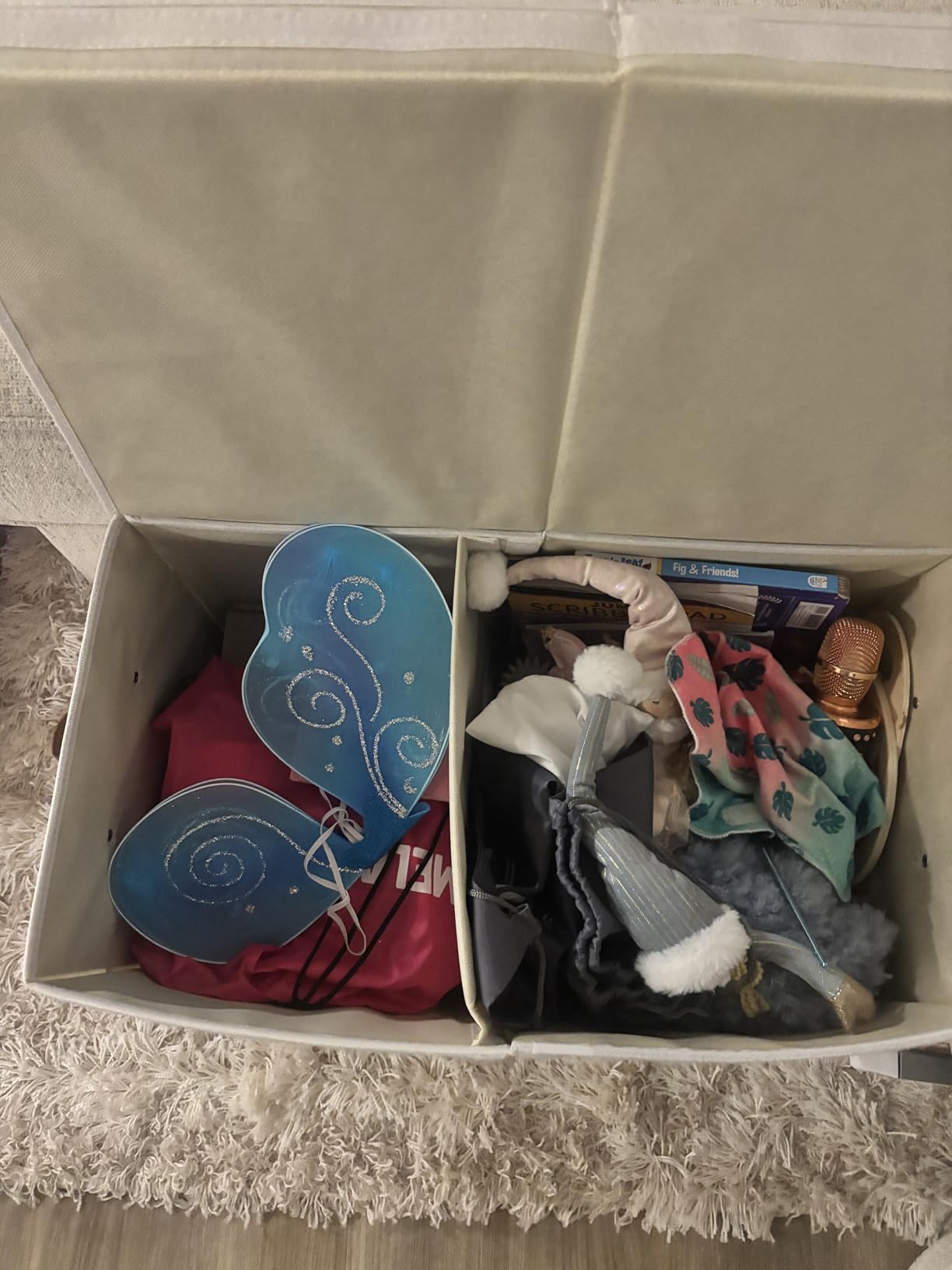 Large Toy Storage Box with Lid, Toy Chest Bin Boxes Basket with Dividers customer photo 1