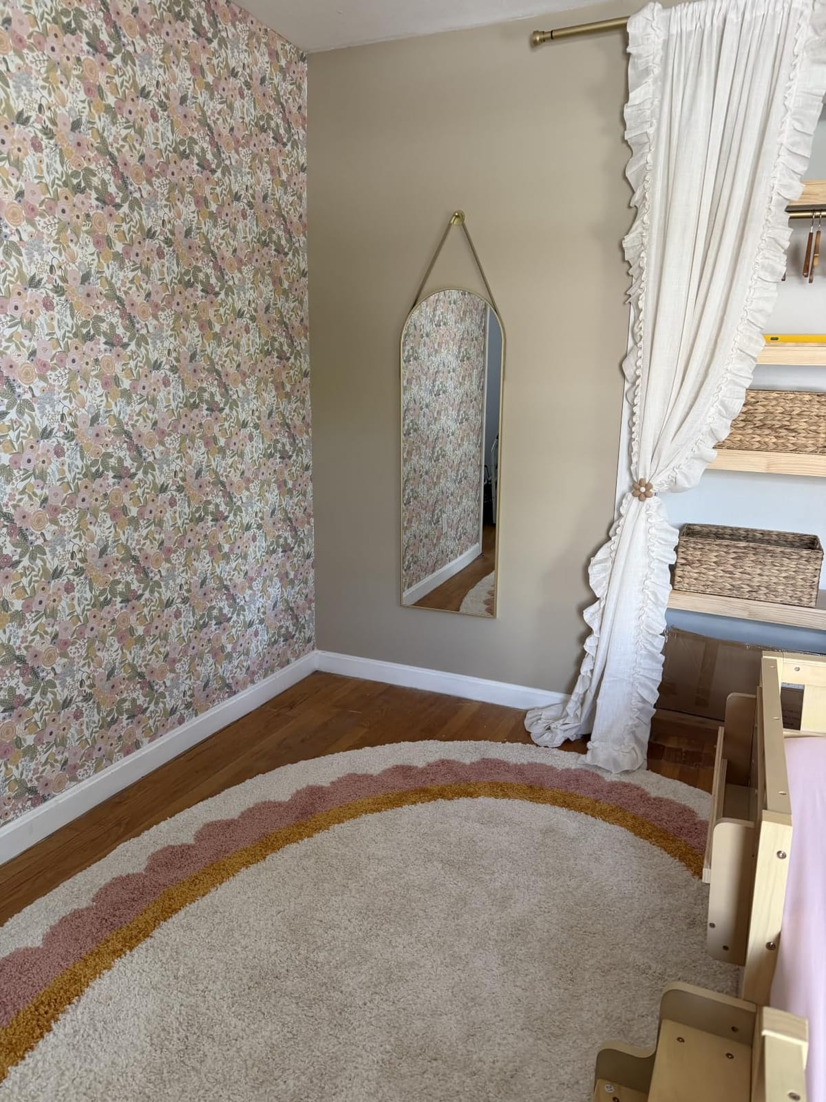 Full Length Mirror, 71''x30'' Arched Floor Body Mirror (Gold) customer photo 2