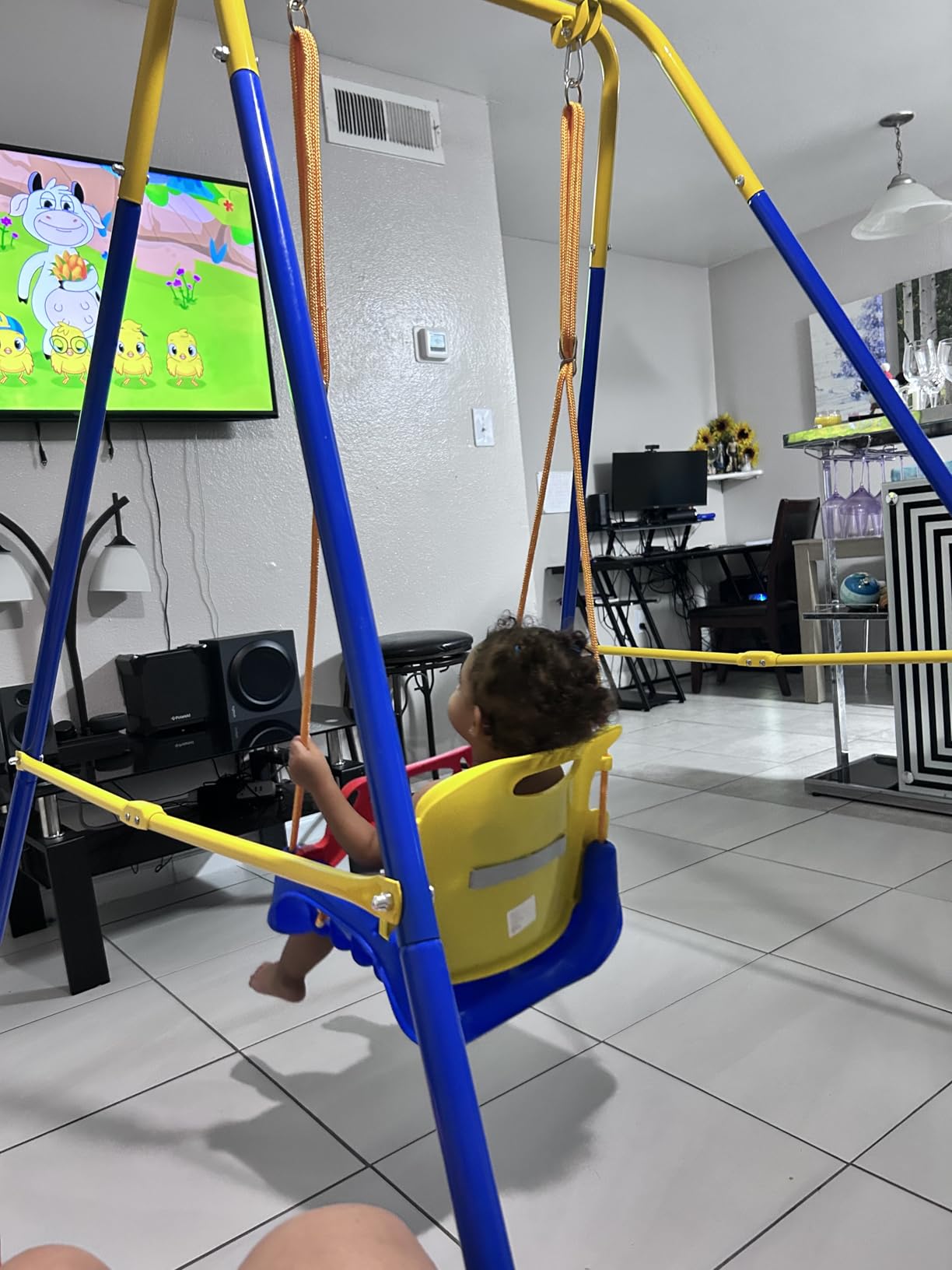 Foldable Toddler Swing Set for Indoor & Outdoor Use customer photo 1