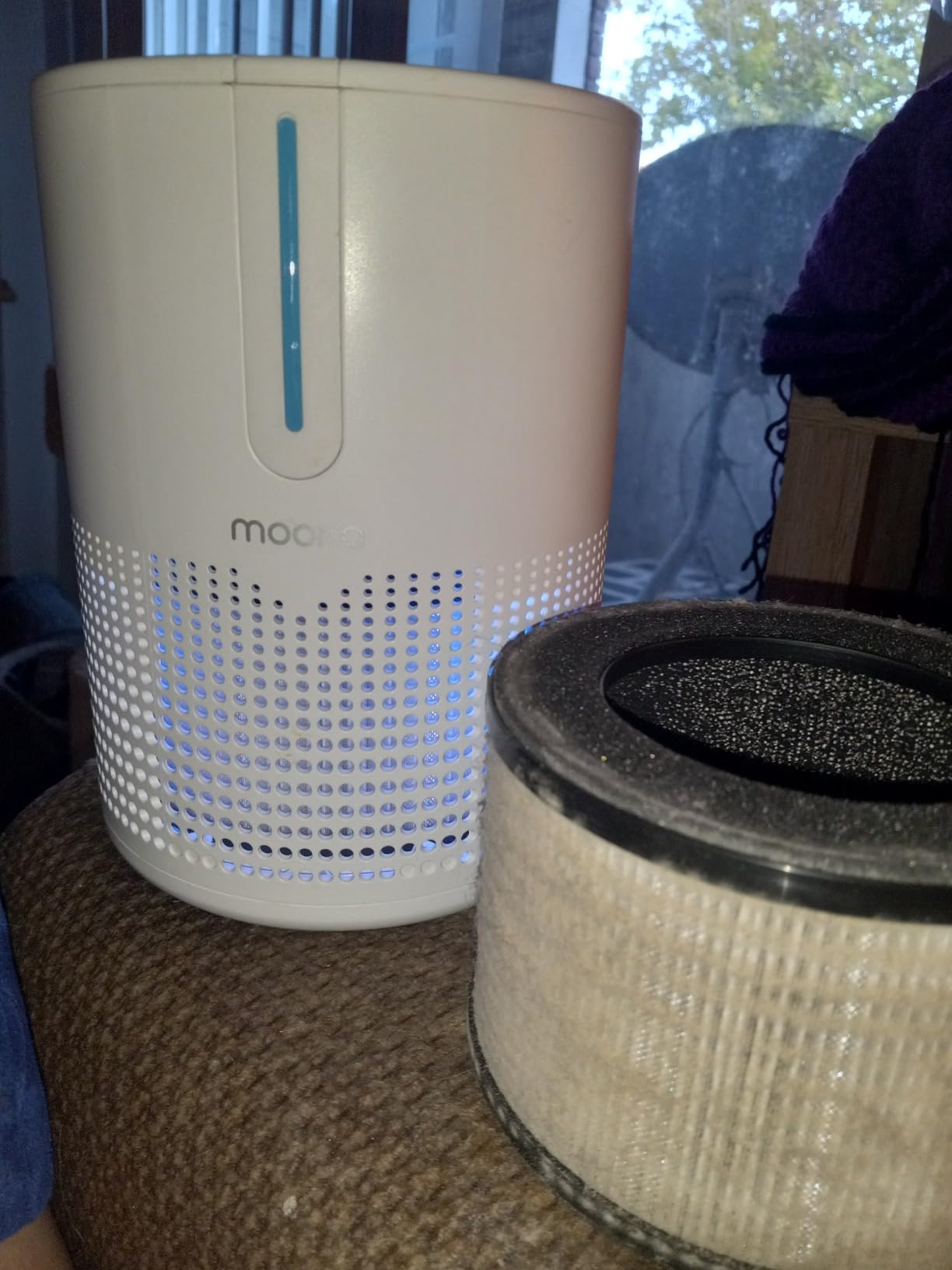 MOOKA Air Purifier for Bedroom Home Dorm 430 Ft², Compact HEPA Air Cleaner customer photo 2