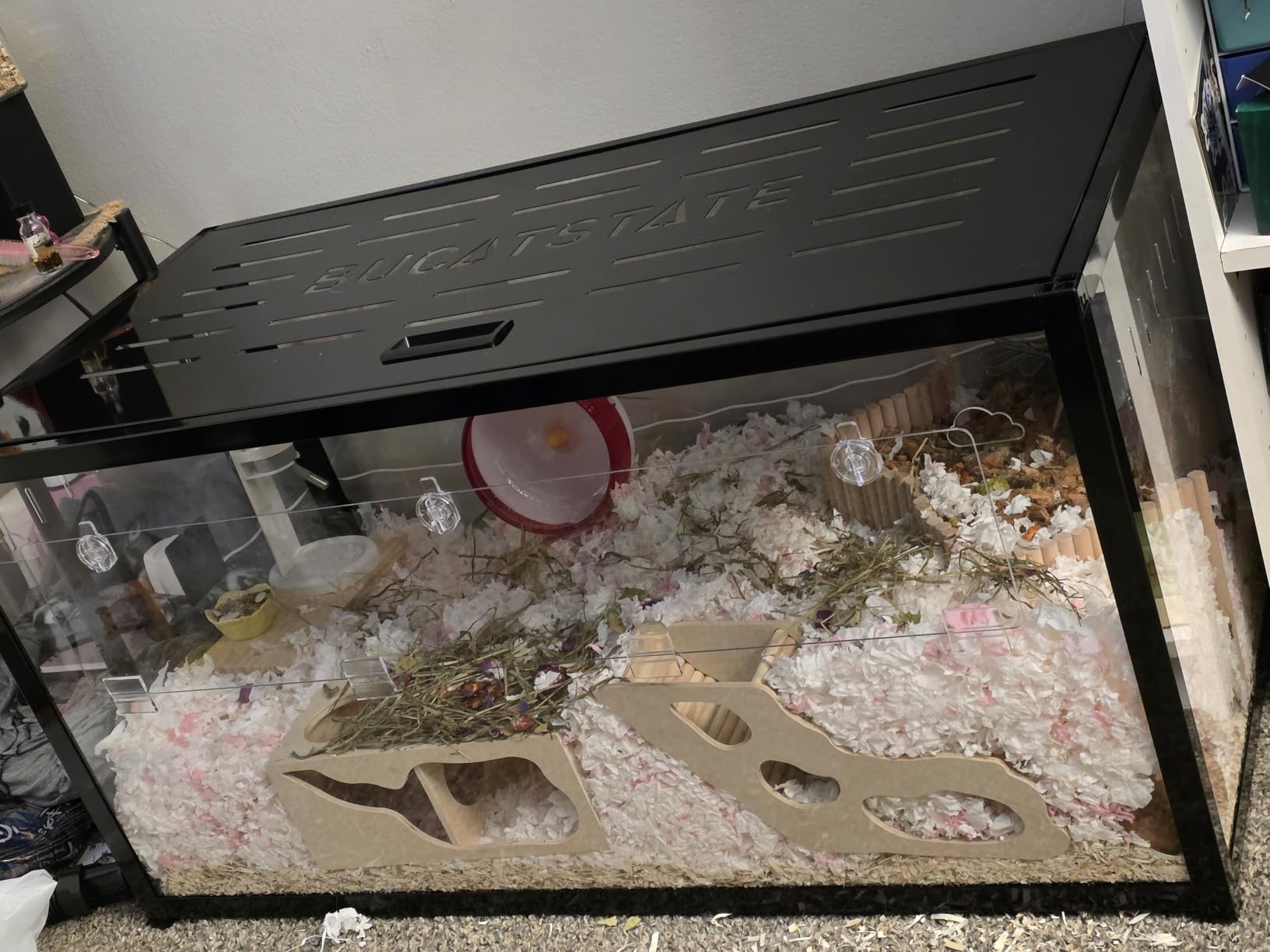 BUCATSTATE Hamster Cage 2.0, Large Hamster Enclosure (39in, White) customer photo 1