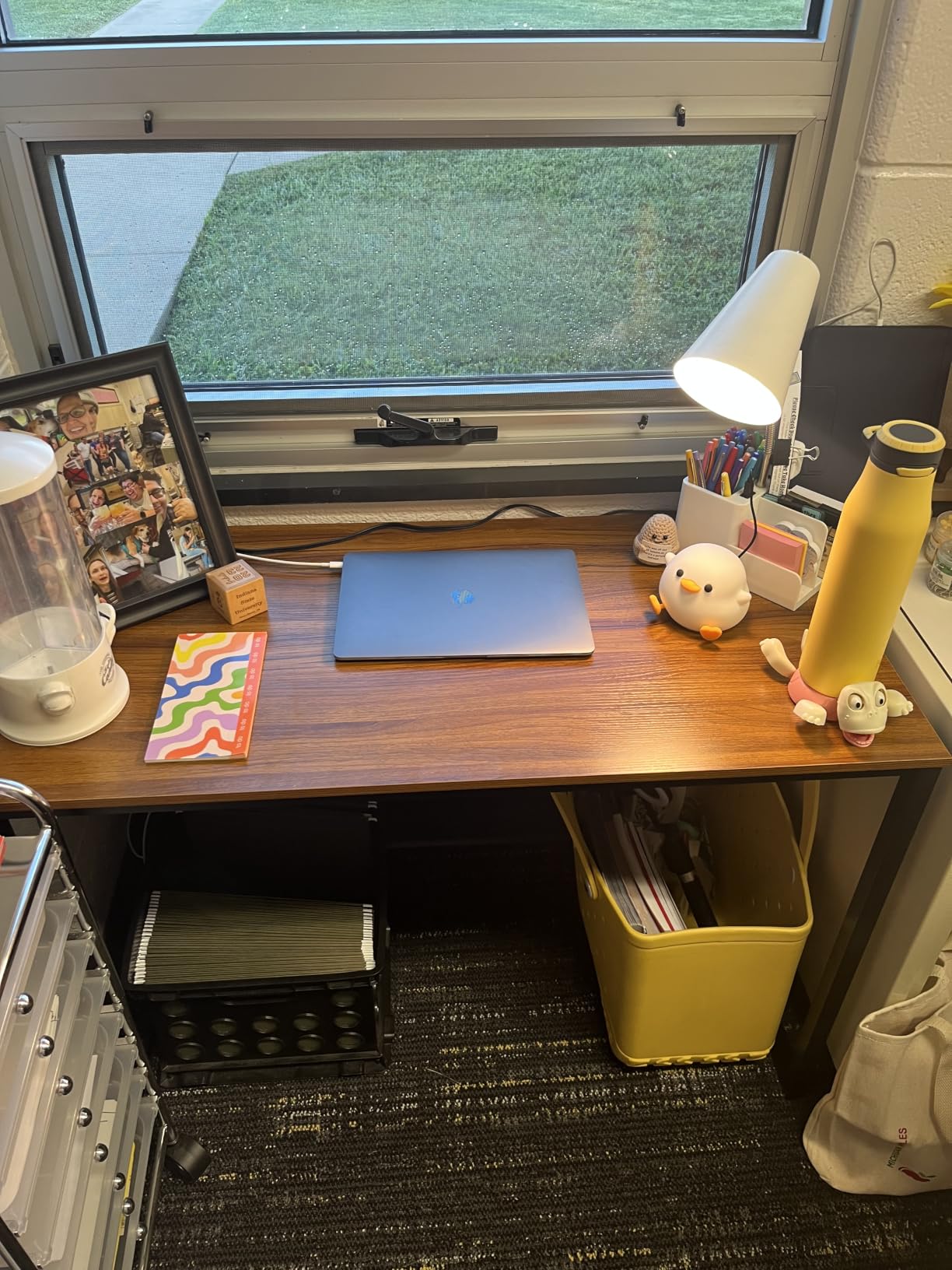SHW Mission 55 x 60 L-Shape Home Office Computer Desk, Walnut customer photo 2
