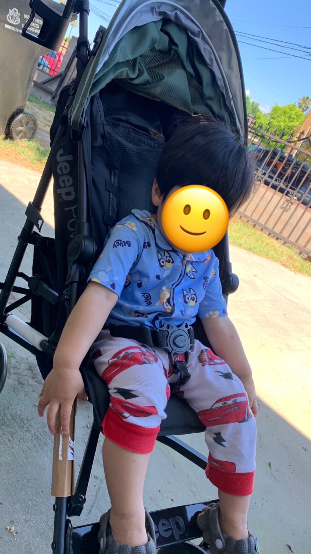 Jeep AdventureGlyde Stroller by Delta Children - Lightweight Travel Stroller with Smoothest Ride & Compact Fold, 3-Position Recline, Extra Large Storage Basket, Black/Grey customer photo 2