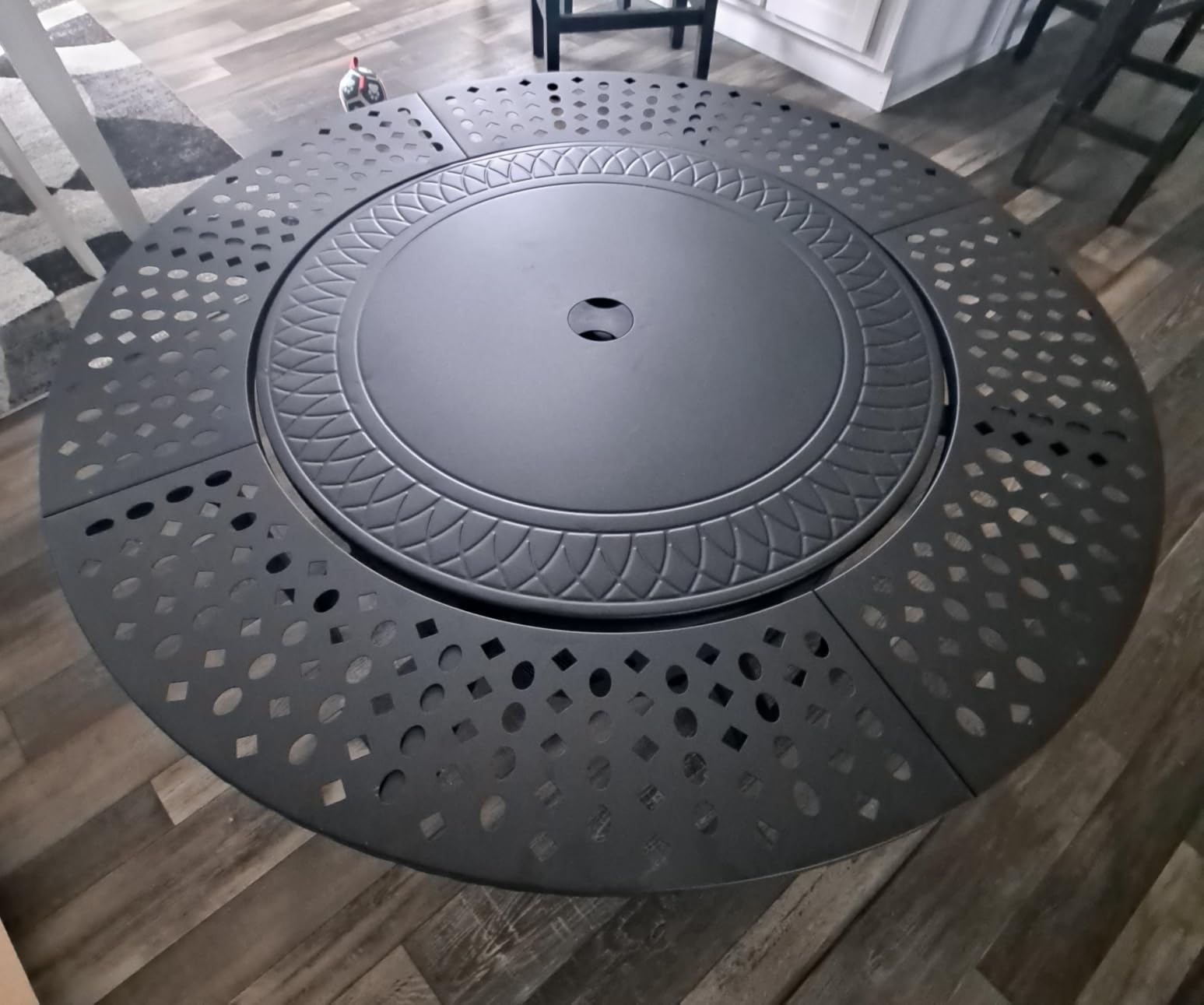 OutVue 36 Inch Fire Pit with 2 Grills,Wood Burning Fire Pits for Outside customer photo 2