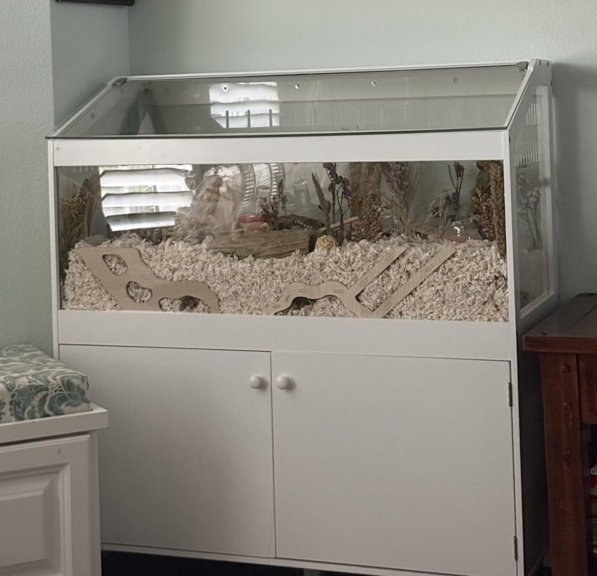 GDLF Hamster Cage with Acrylic Panels and Storage, 39.5 x 19.7 Inch customer photo 2