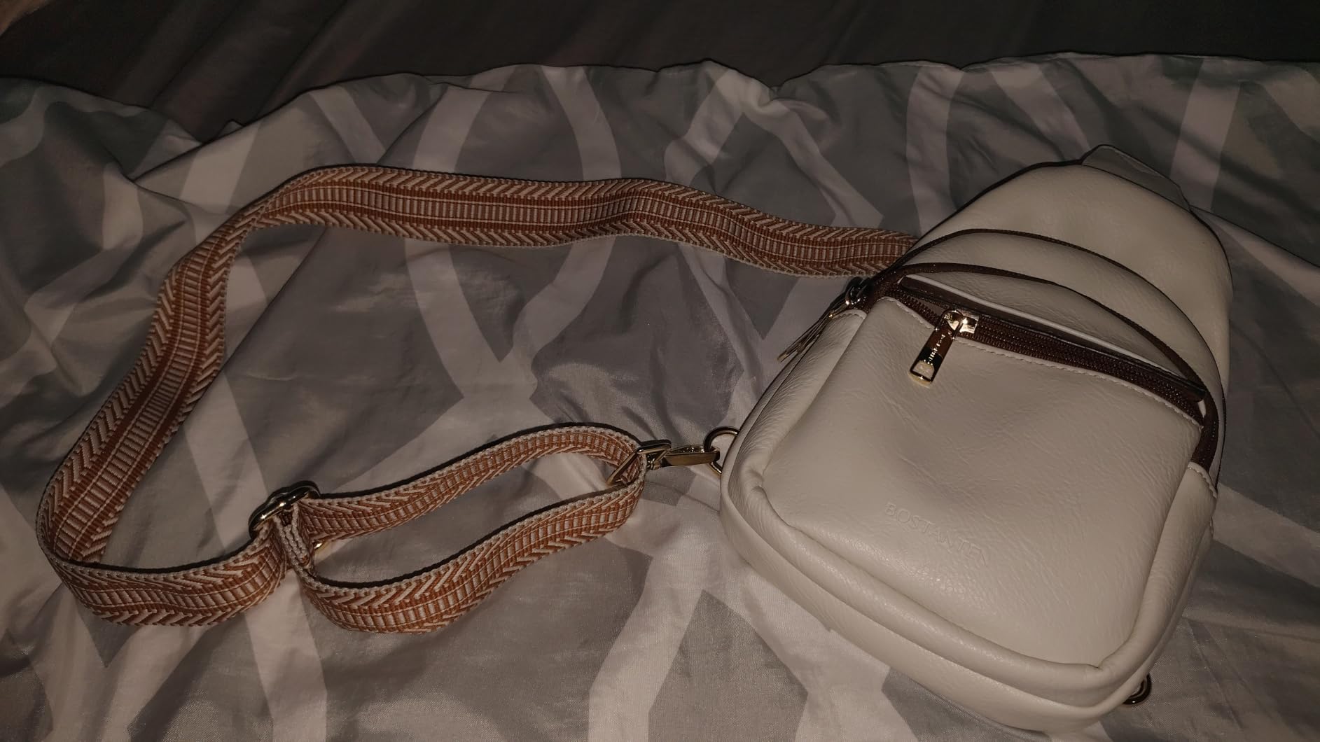BOSTANTEN Sling Bag for Women Leather Crossbody Bags Fanny Pack Chest Bag for Travel customer photo 1