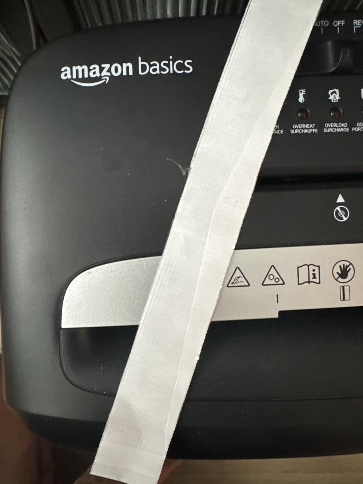 Amazon Basics High Security Micro Cut Paper Shredder, 8 Sheet Capacity, CD and Credit Card Shredder with Pull Out Bin, Black customer photo 1