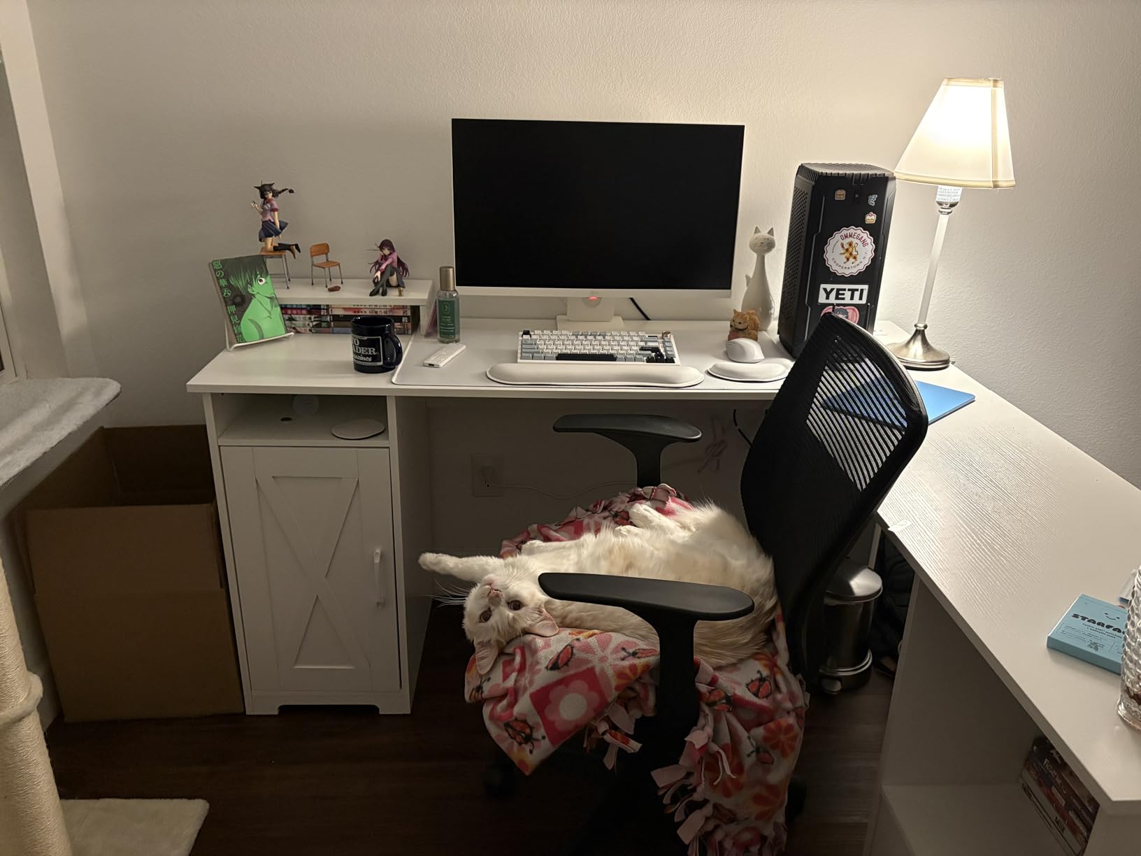 YITAHOME L Shaped Desk with Power Outlets | 60 Inch Computer Desk Corner Desk with File Drawer, Home Office Desk with Monitor Stand & Storage Shelves customer photo 1