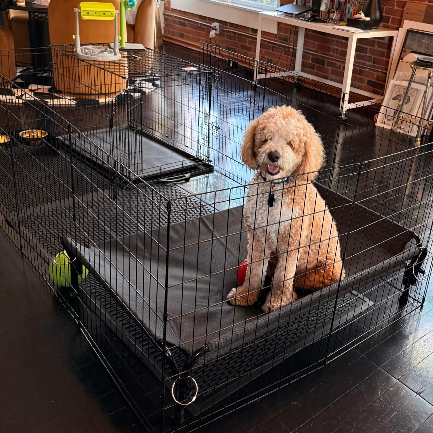 Veehoo Cooling Elevated Dog Bed, Raised Dog Cot with Guardrail & Headrest customer photo 2