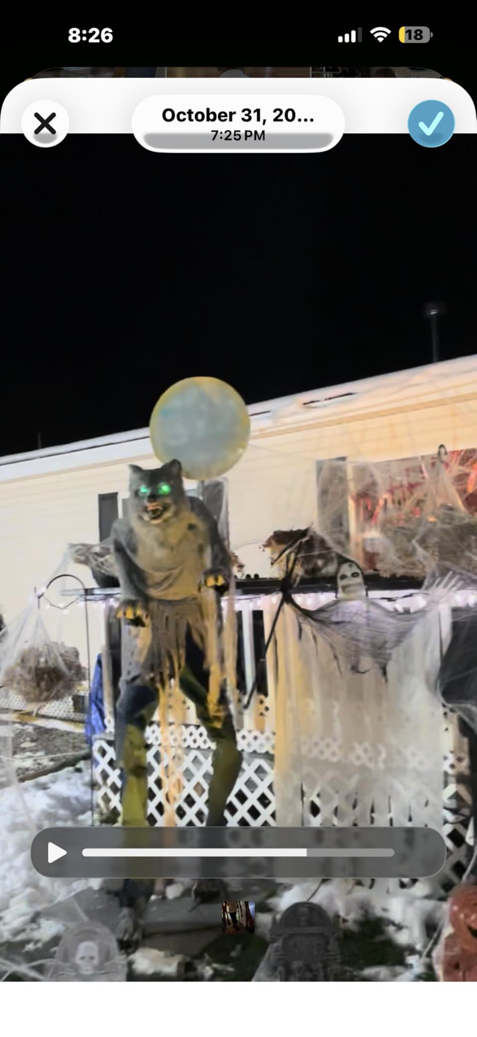 Haunted Hill Farm 7.0-Ft. Motion-Activated Rotting Reaper Animatronic customer photo 1
