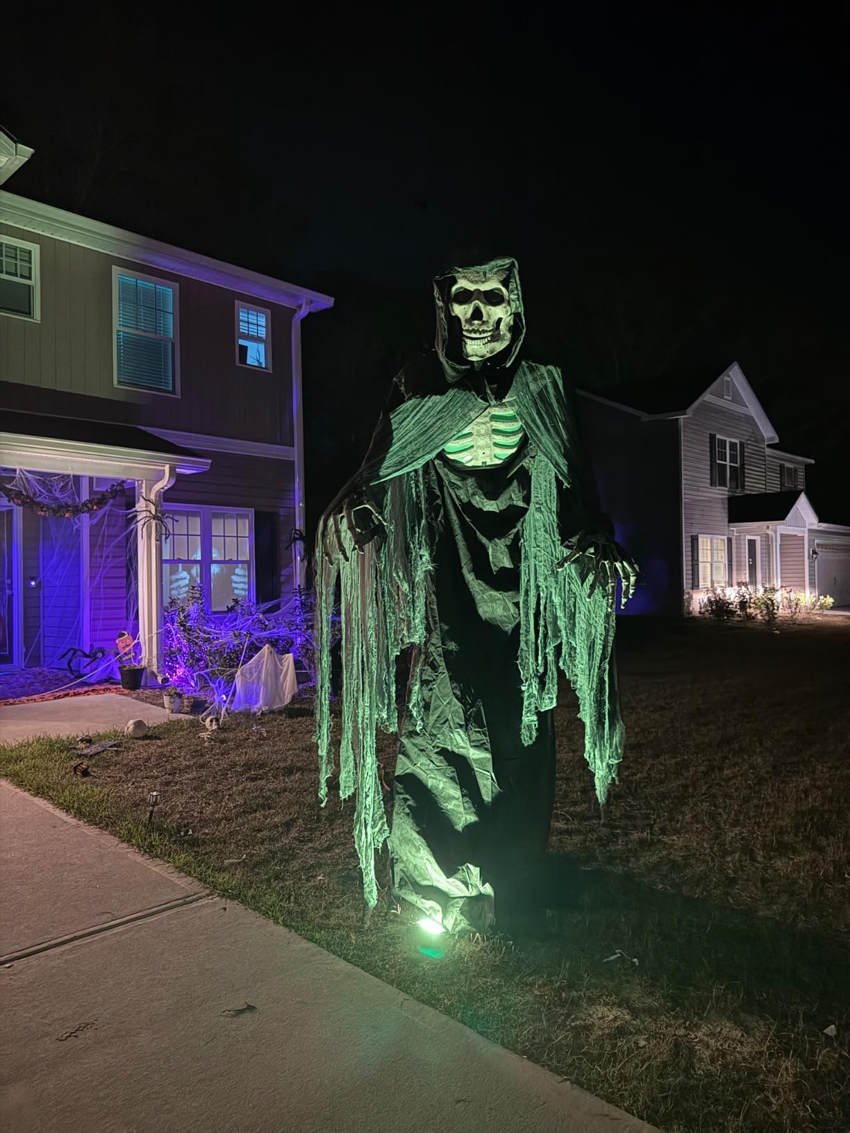 Haunted Hill Farm 7.0-Ft. Motion-Activated Rotting Reaper Animatronic customer photo 2
