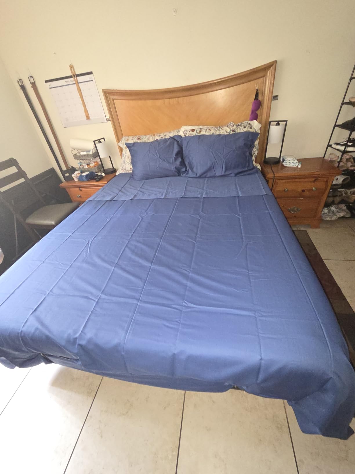 California Design Den Certified 100% Egyptian Cotton Queen Sheets, White customer photo 2