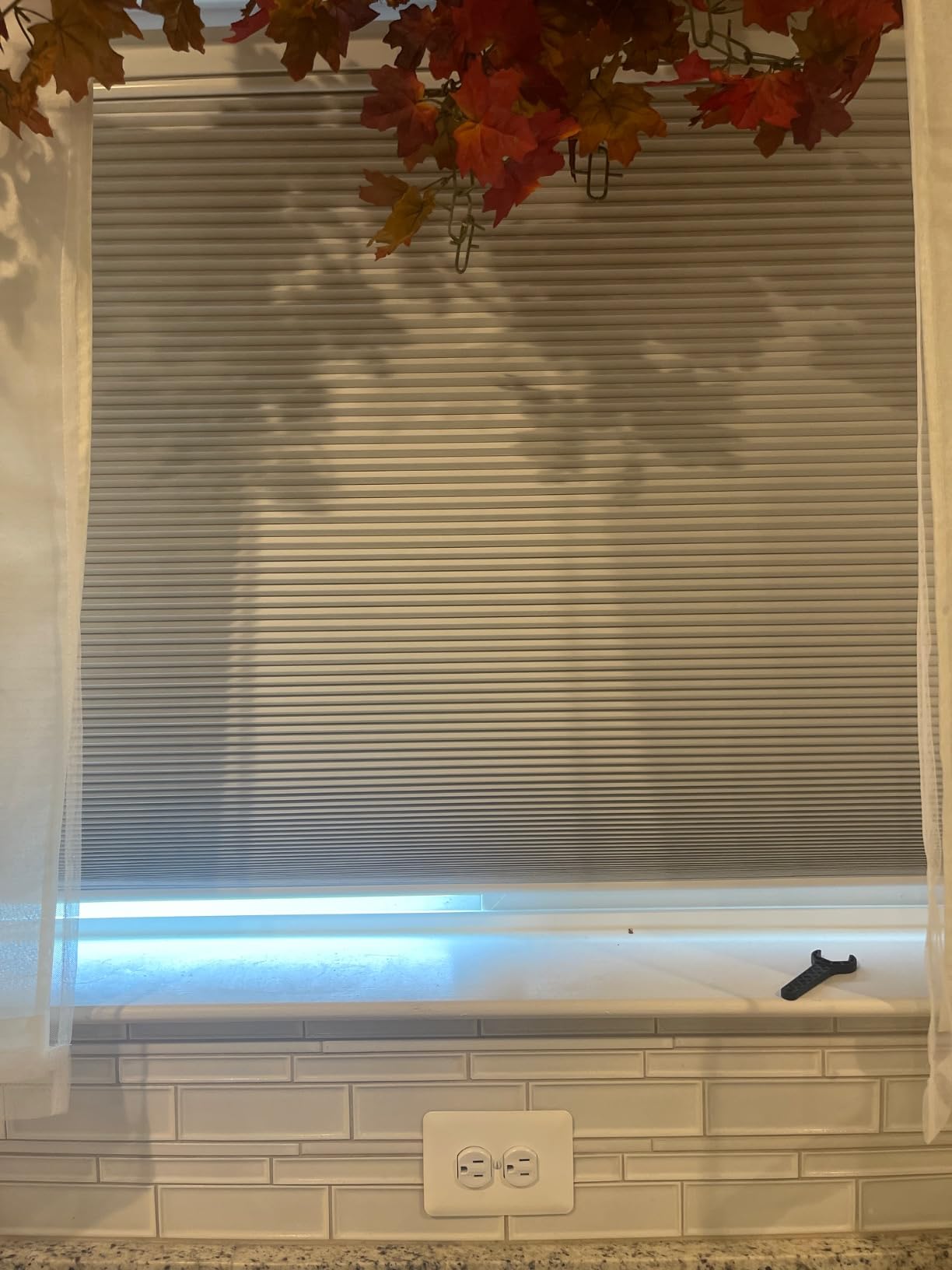 BERISSA Top Down Bottom Up Cordless Cellular Shades,Custom Size White Blackout customer photo 2