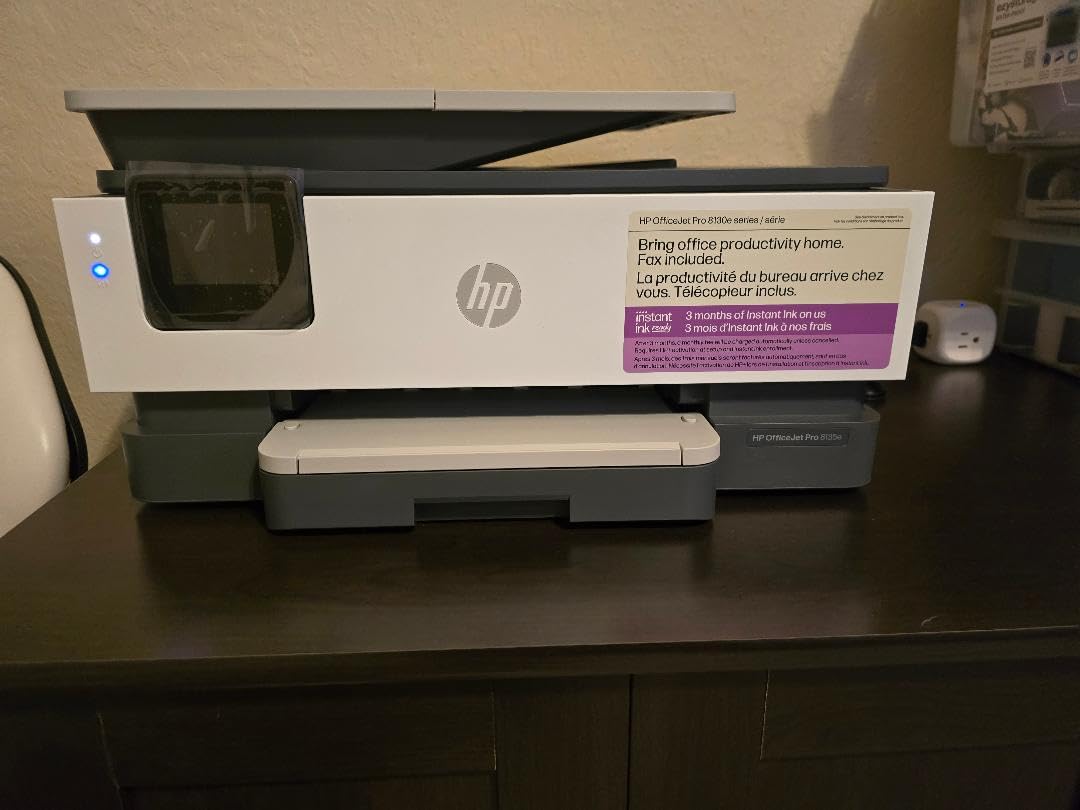 HP OfficeJet Pro 8135e Wireless All-in-One Color Inkjet Printer, Print, scan, Copy, fax, ADF, Duplex Printing Best-for-Home Office, 3 Month Instant Ink Trial Included, AI-Enabled (40Q35A) customer photo 1