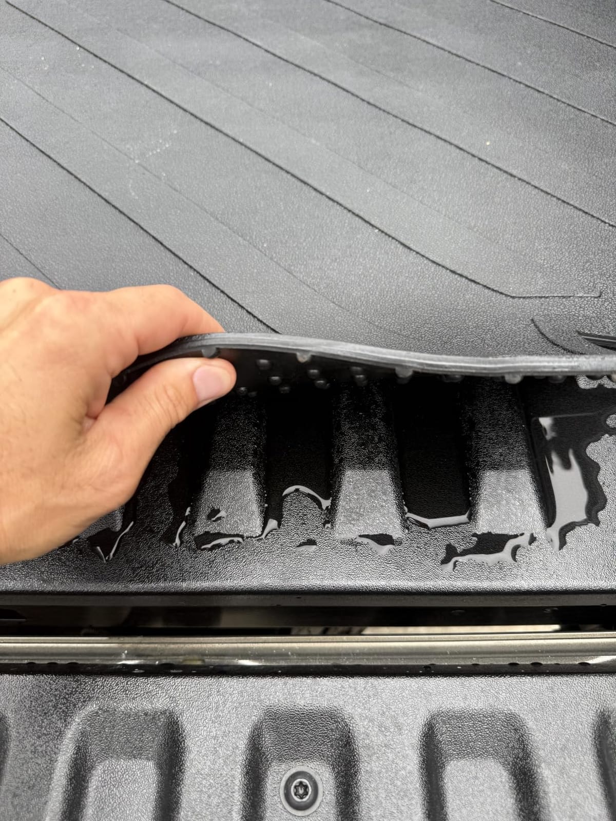 GEEDAR Heavy Duty Rubber Bed Mat for 2015-2026 Ford F-150 5.5 ft CrewCab Bed Liner, Includes 22-26 Lightning Crew/Super Crew, All Weather F-150 5.5 ft Bed Mat, Ford F150 Accessories, Black customer photo 2