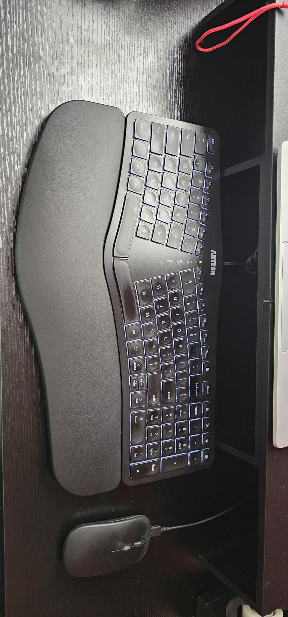 Arteck Split Ergonomic Keyboard with Palm Rest, USB Wired Backlit Keyboard customer photo 2