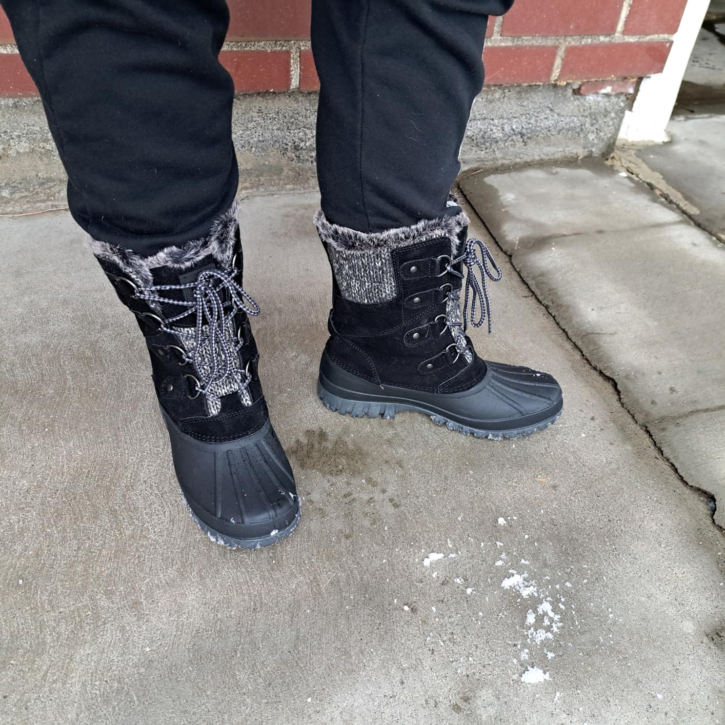 FREE SOLDIER Women's Waterproof Winter Cold Weather Snow Boots for Women Outdoor Fashion Duck Boots Comfortable Insulated customer photo 1