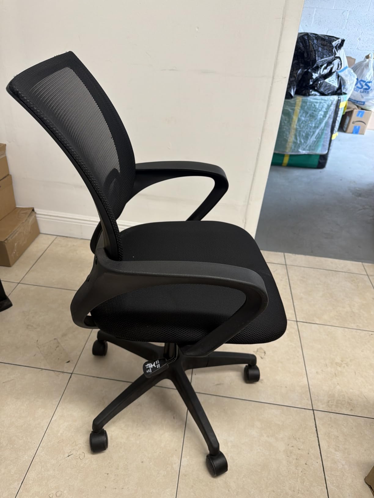PayLessHere | Office Chair | Black | Pack of 1 | with Lumbar Support | Ergonomic Computer Chair with Adjustable Height, 360 Swivel, Armrests & High Density Sponge Cushion | For Home, Office customer photo 2