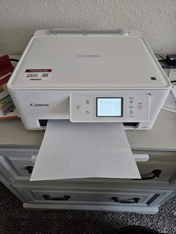 Canon PIXMA TS7720 Wireless All-in-One Color Inkjet Printer – Print, Copy, Scan – Auto Duplex, 15/10 PPM, 2.7” Touchscreen, Compact Home Photo Printer with Easy Setup customer photo 1